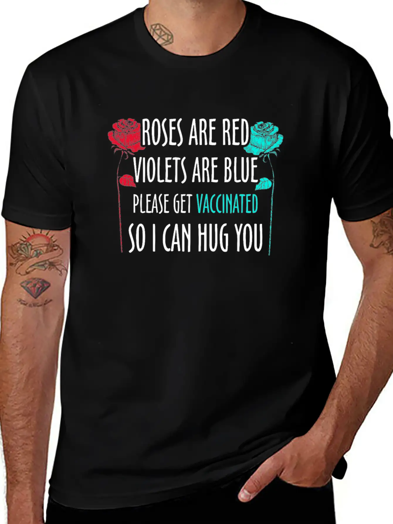 Funny Valentines Roses Are Red Violets Are Blue Va Unisex Short Sleeve Soft Cotton T-Shirt – Casual Everyday Wear