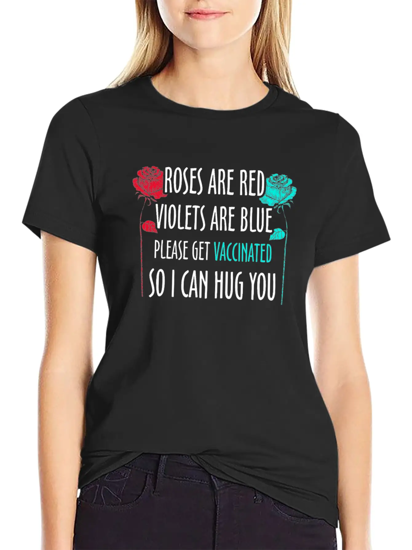 Funny Valentines Roses Are Red Violets Are Blue Va Unisex Short Sleeve Soft Cotton T-Shirt – Casual Everyday Wear