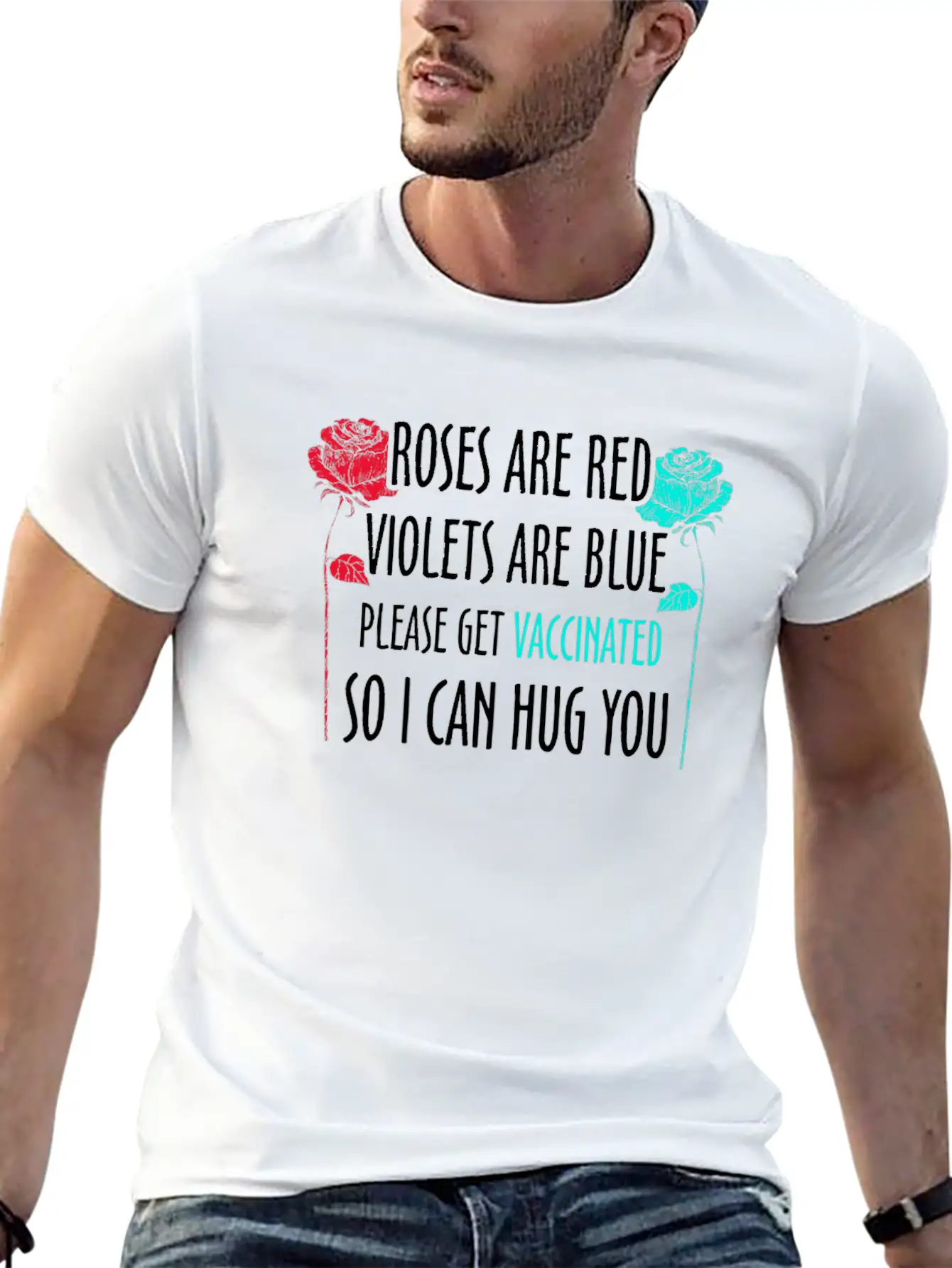 Funny Valentines Roses Are Red Violets Are Blue Va Unisex Short Sleeve Soft Cotton T-Shirt – Casual Everyday Wear
