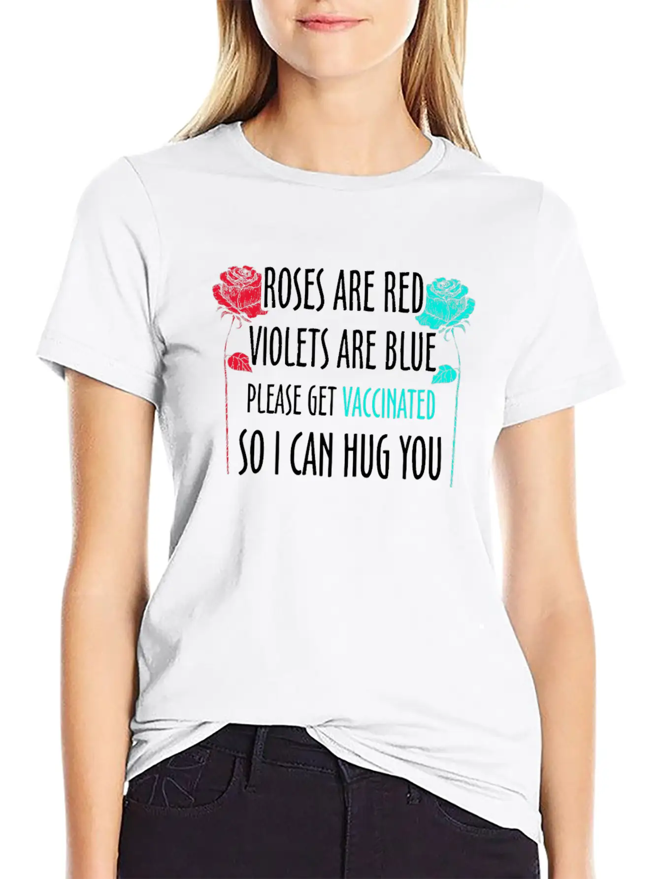 Funny Valentines Roses Are Red Violets Are Blue Va Unisex Short Sleeve Soft Cotton T-Shirt – Casual Everyday Wear