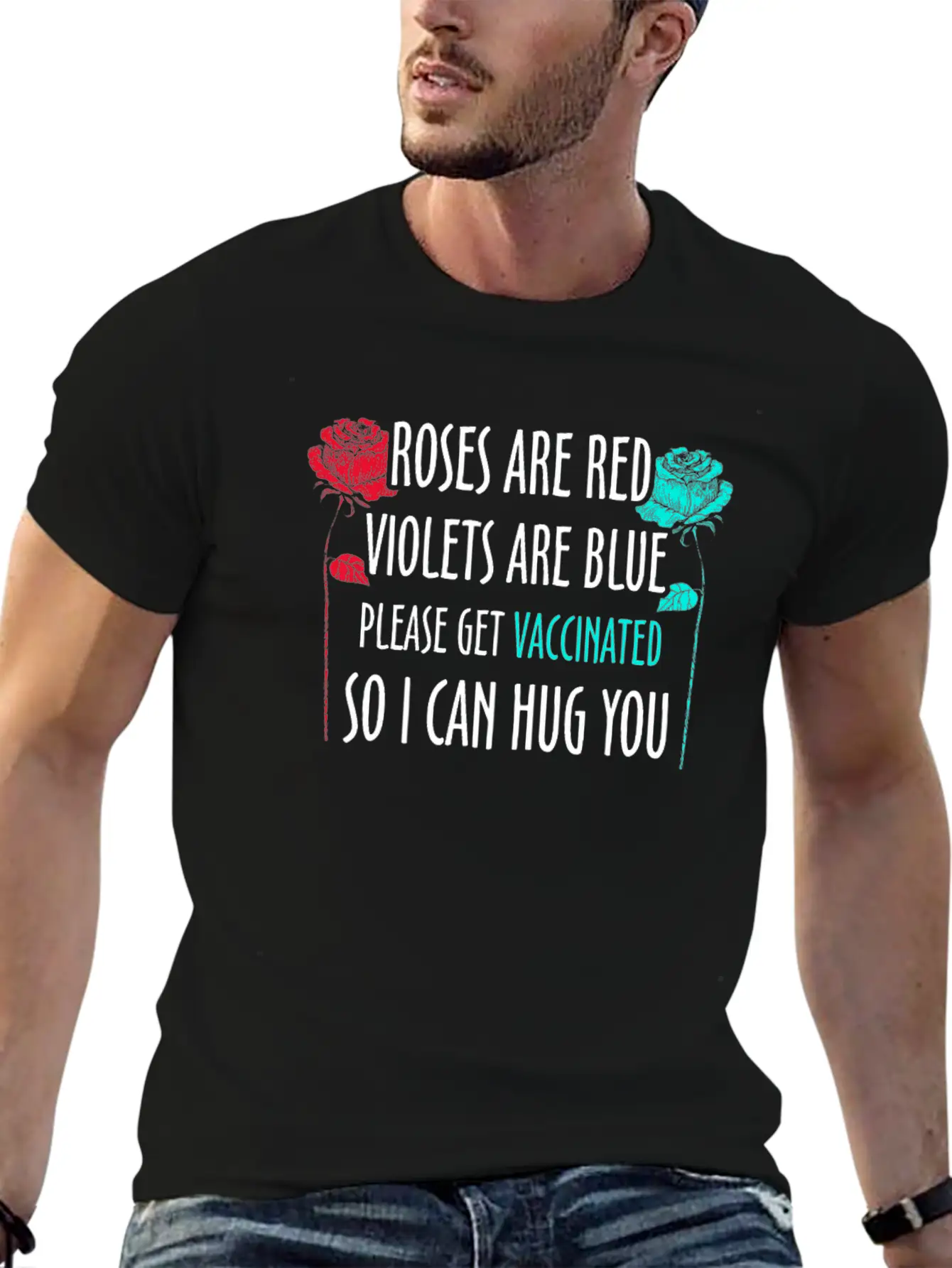 Funny Valentines Roses Are Red Violets Are Blue Va Unisex Short Sleeve Soft Cotton T-Shirt – Casual Everyday Wear