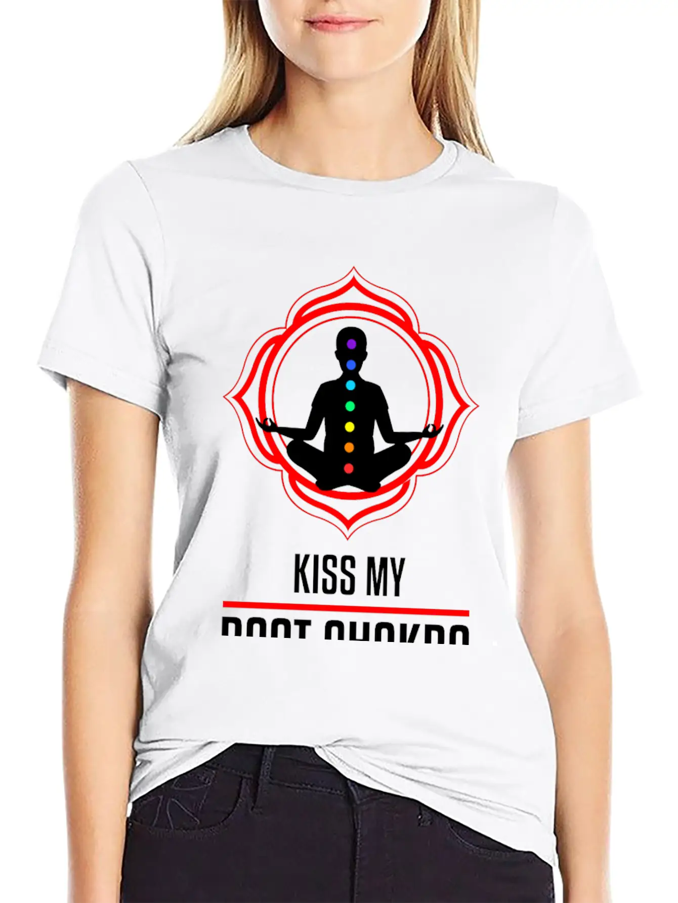 Funny Zen Yoga Lover Kiss My Root Chakra Yogi Gift Basic Graphic T-Shirt – Daily Comfort In Soft Cotton