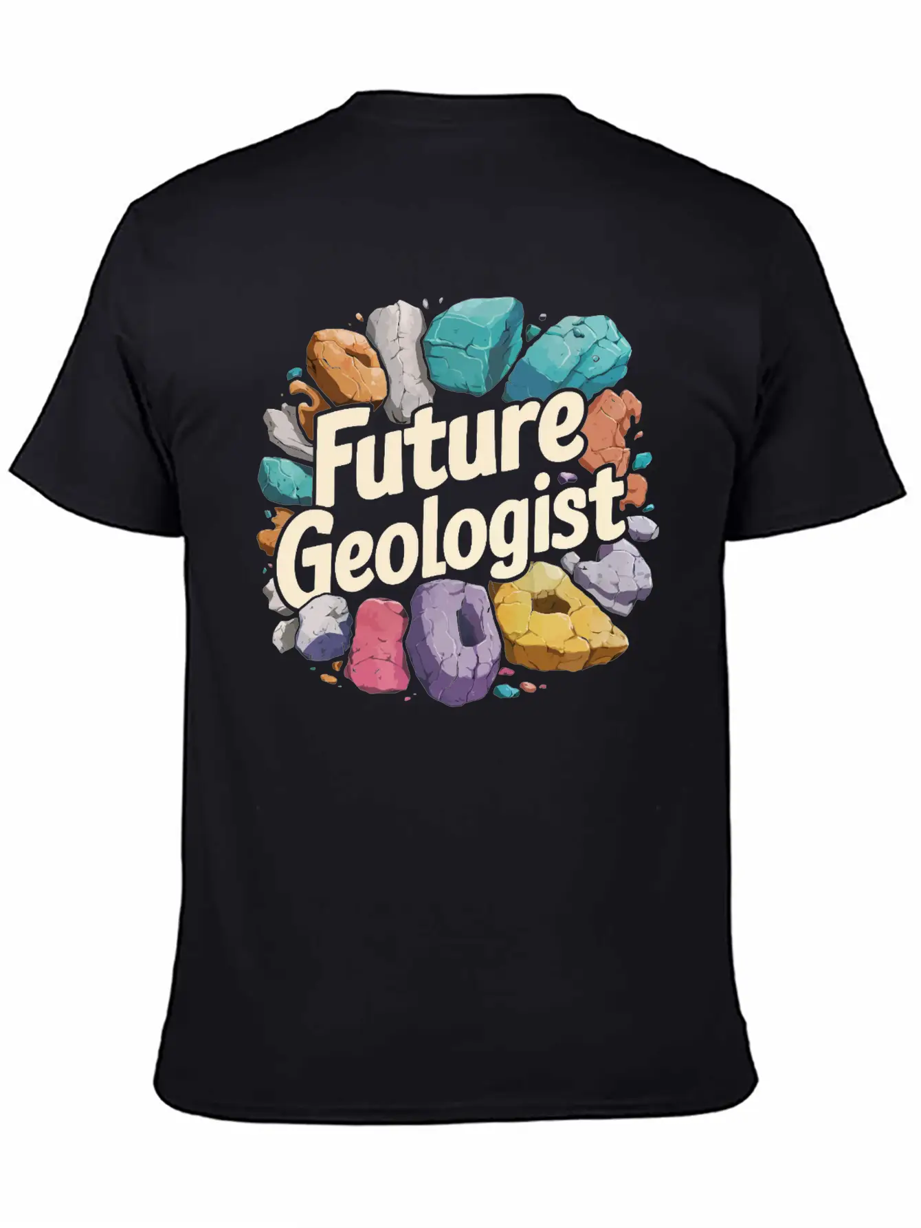 Future Geologist Rock On Unisex Short Sleeve Soft Cotton T-Shirt – Casual Everyday Wear