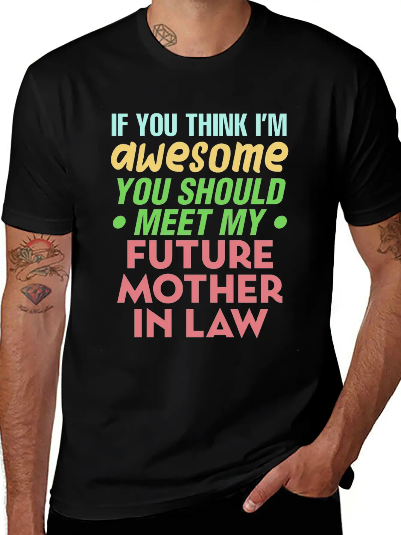 Future Mother In Law Bridal Shower Wedding Family Basic Graphic T-Shirt – Daily Comfort In Soft Cotton