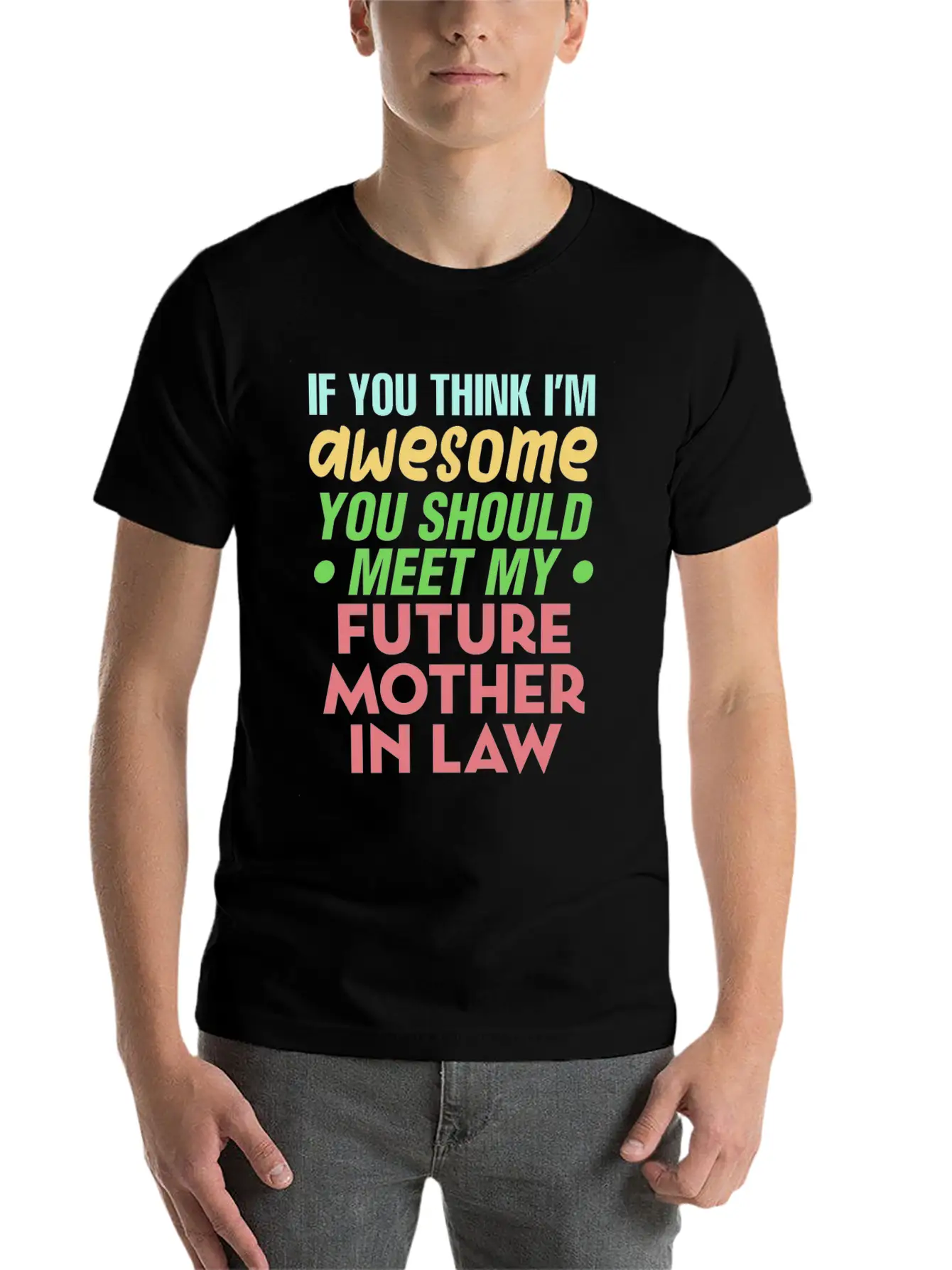 Future Mother In Law Bridal Shower Wedding Family Basic Graphic T-Shirt – Daily Comfort In Soft Cotton