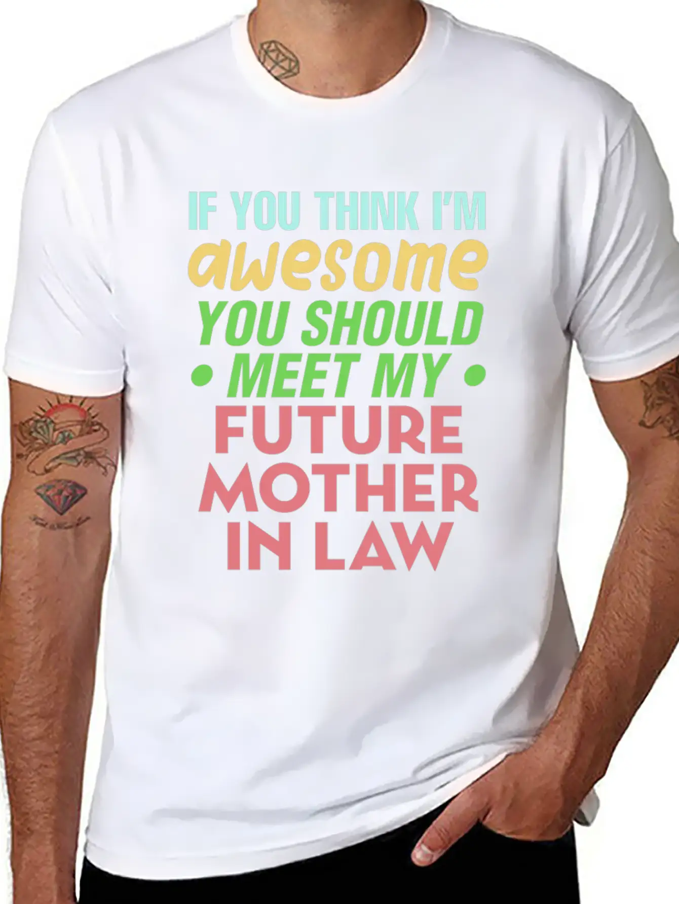 Future Mother In Law Bridal Shower Wedding Family Basic Graphic T-Shirt – Daily Comfort In Soft Cotton