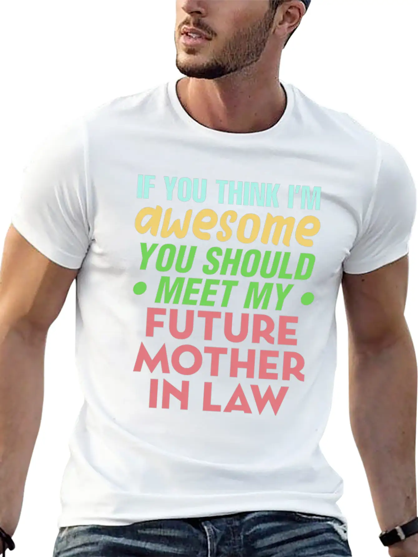 Future Mother In Law Bridal Shower Wedding Family Basic Graphic T-Shirt – Daily Comfort In Soft Cotton