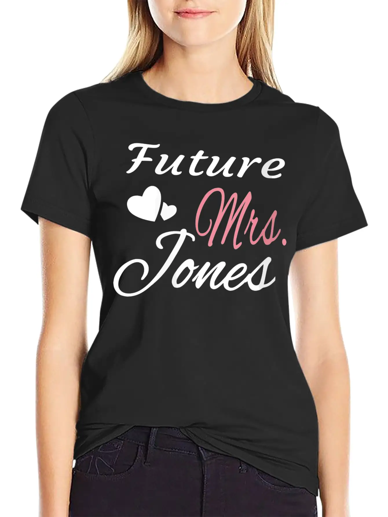 Future Mrs Jones Bride Wife Bridal Shower Engaged Timeless Short Sleeve Tee – Comfy And Minimalist Design