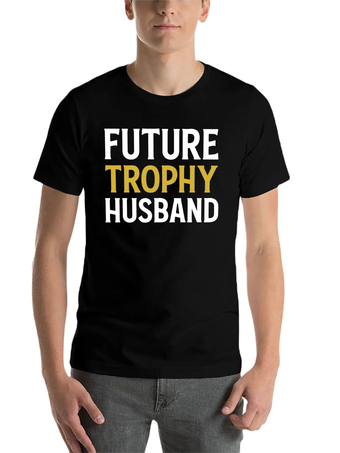 Future Trophy Husband Funny Husband To Be Comfortable Minimalist Graphic Tee – Summer Style Essential