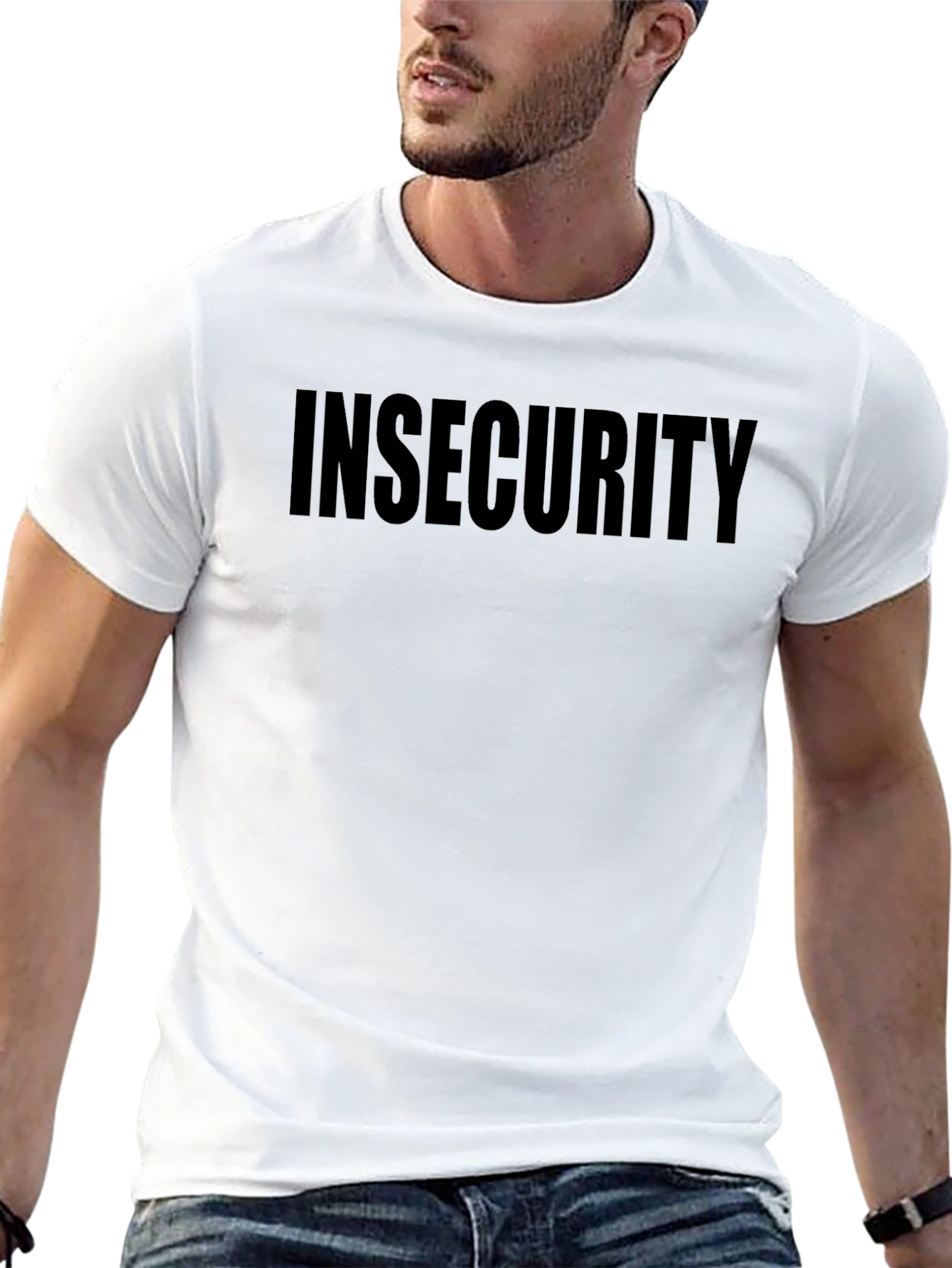 Insecurity Graphic Tee - Black Cotton T-Shirt