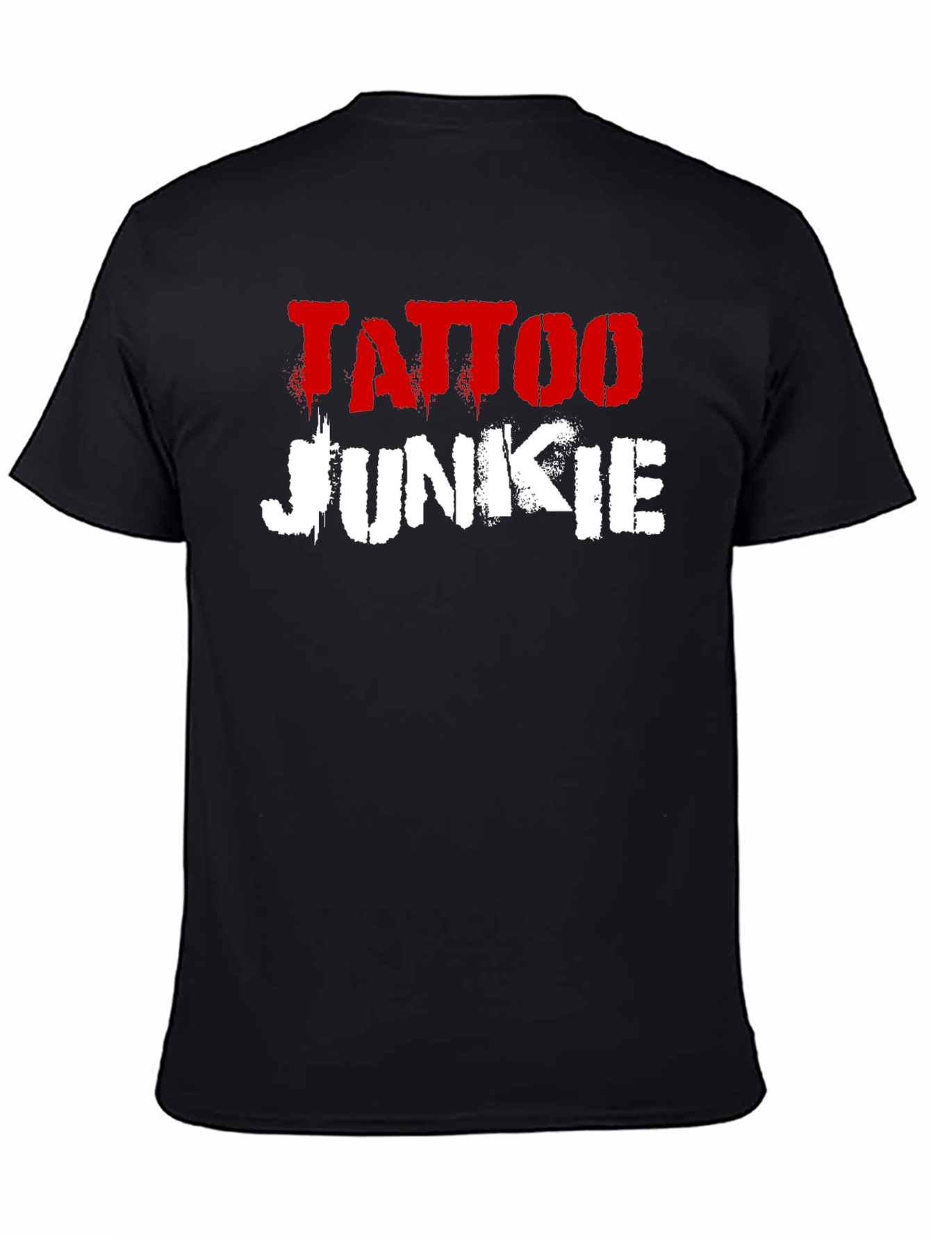 Tattoo Junkie Black Graphic Tee Shirt