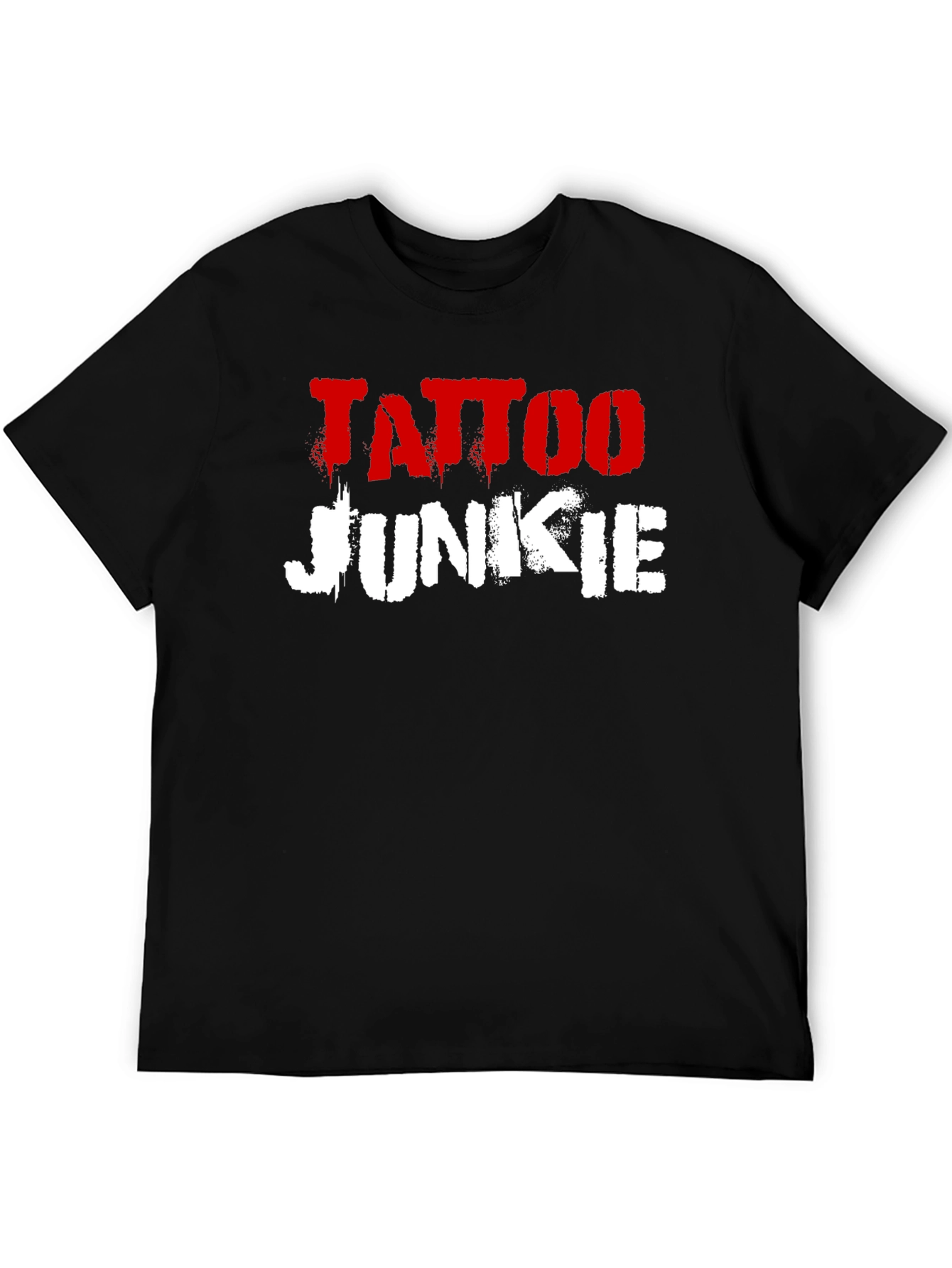 Tattoo Junkie Black Graphic Tee Shirt