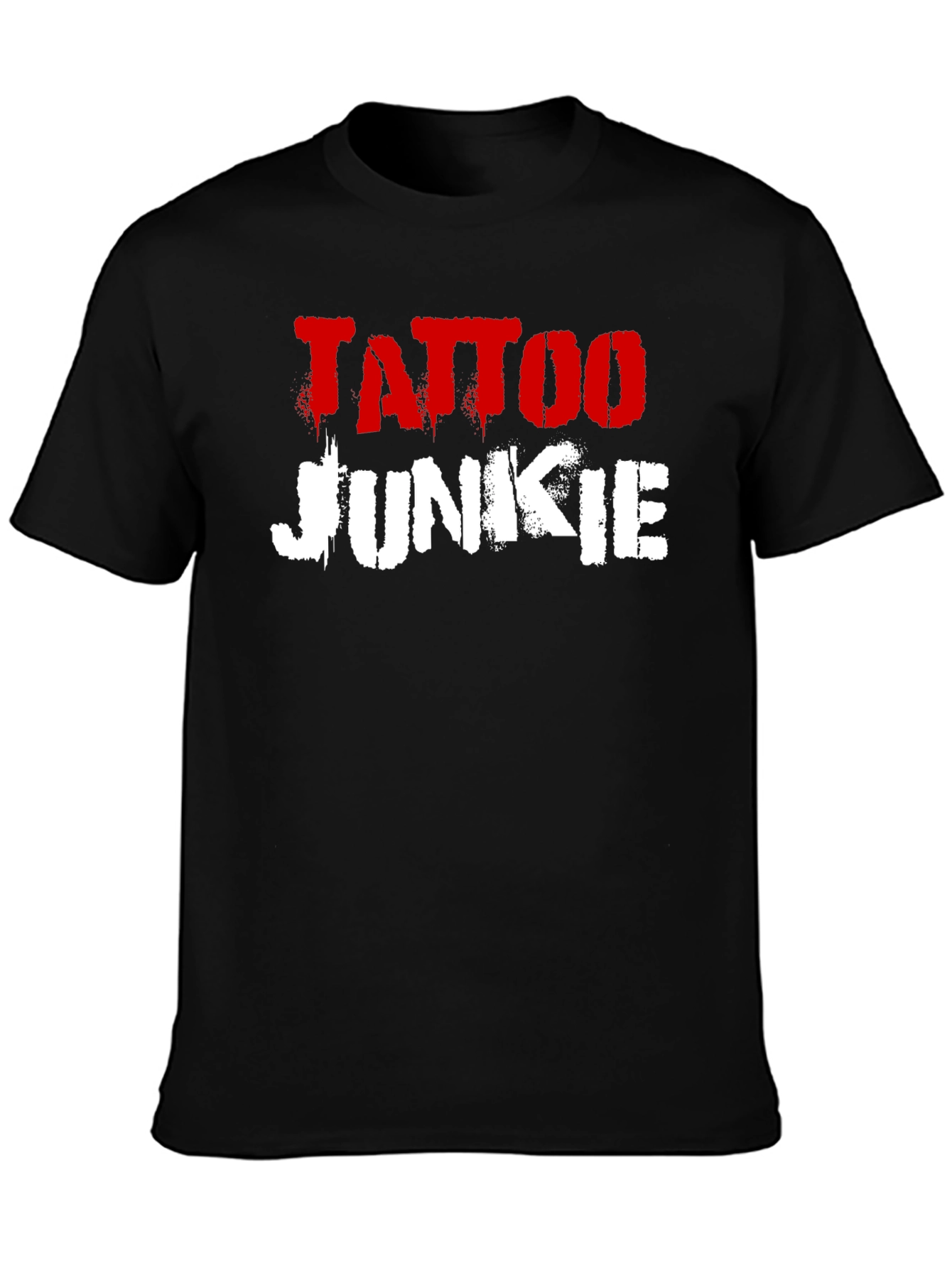 Tattoo Junkie Black Graphic Tee Shirt