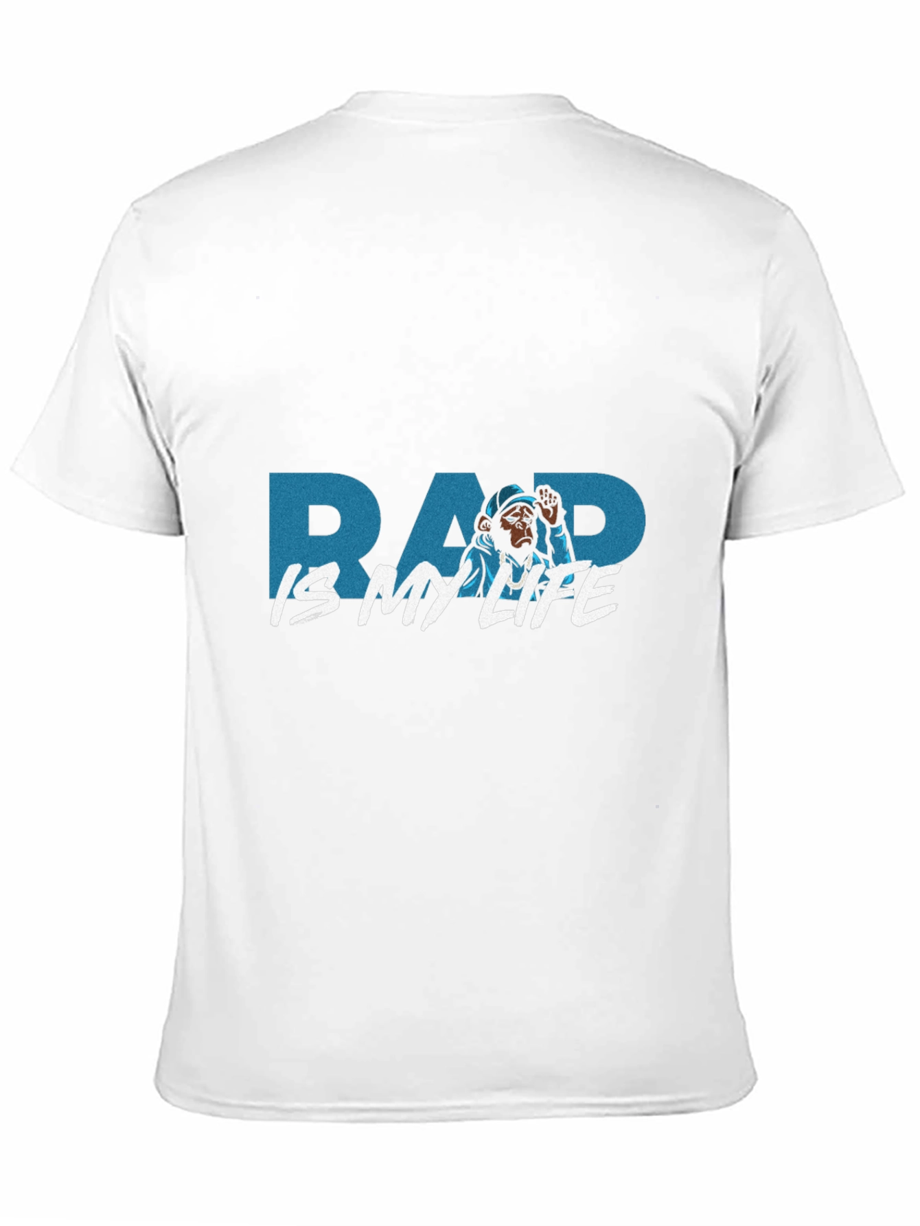 Rap Is My Life Monkey Graphic Black T-Shirt