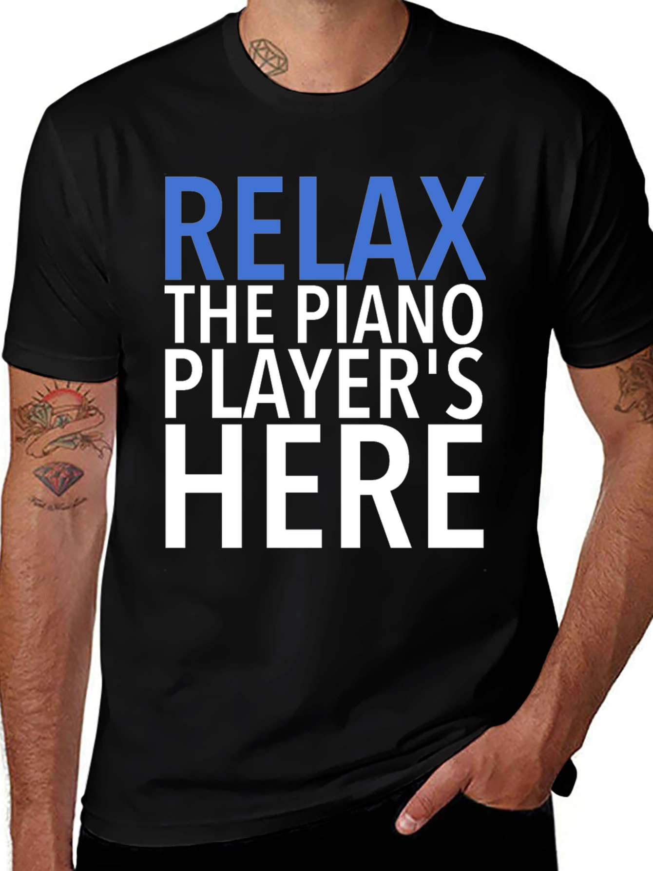Relax The Piano Players Here Graphic T-Shirt