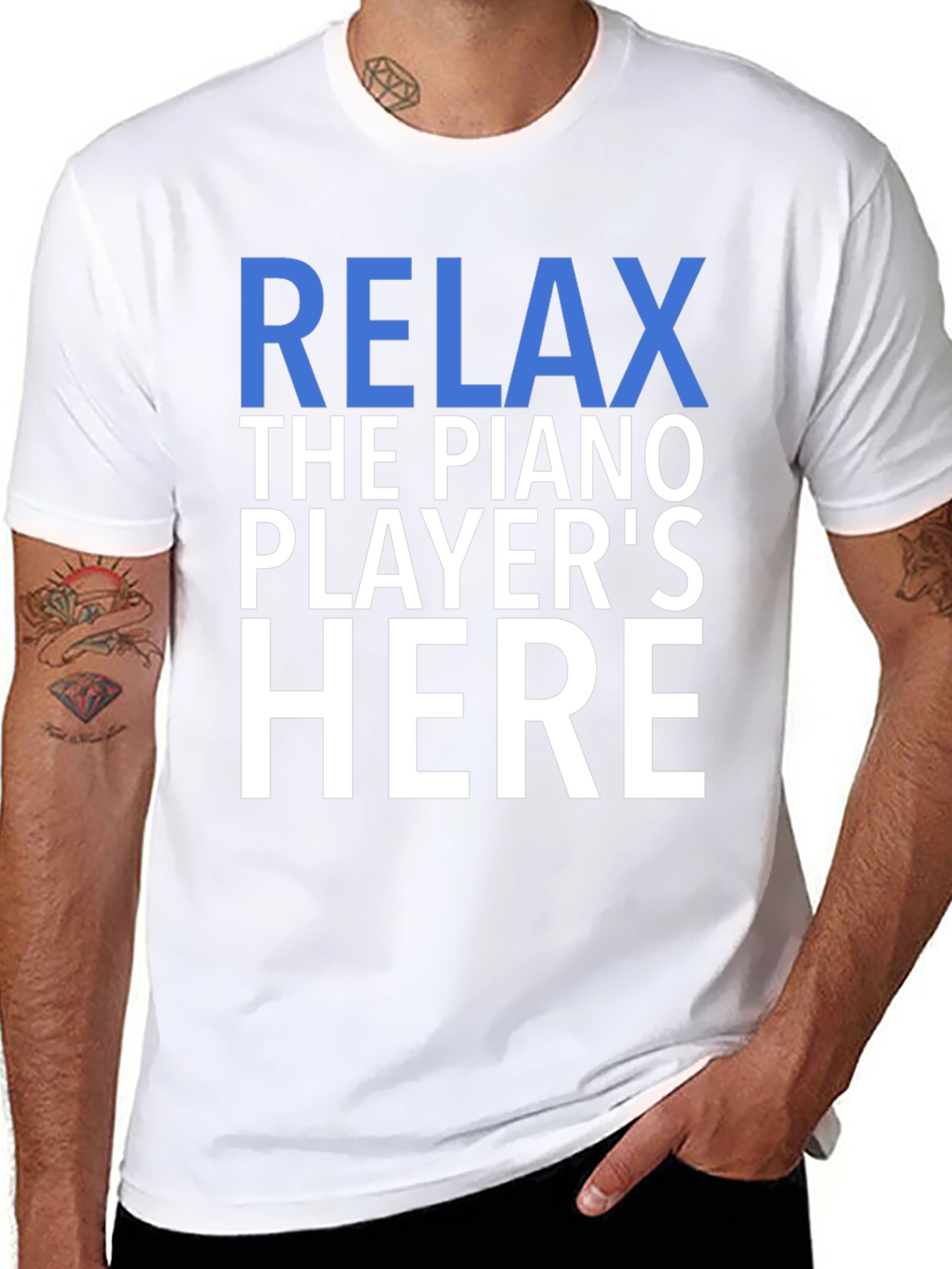 Relax The Piano Players Here Graphic T-Shirt