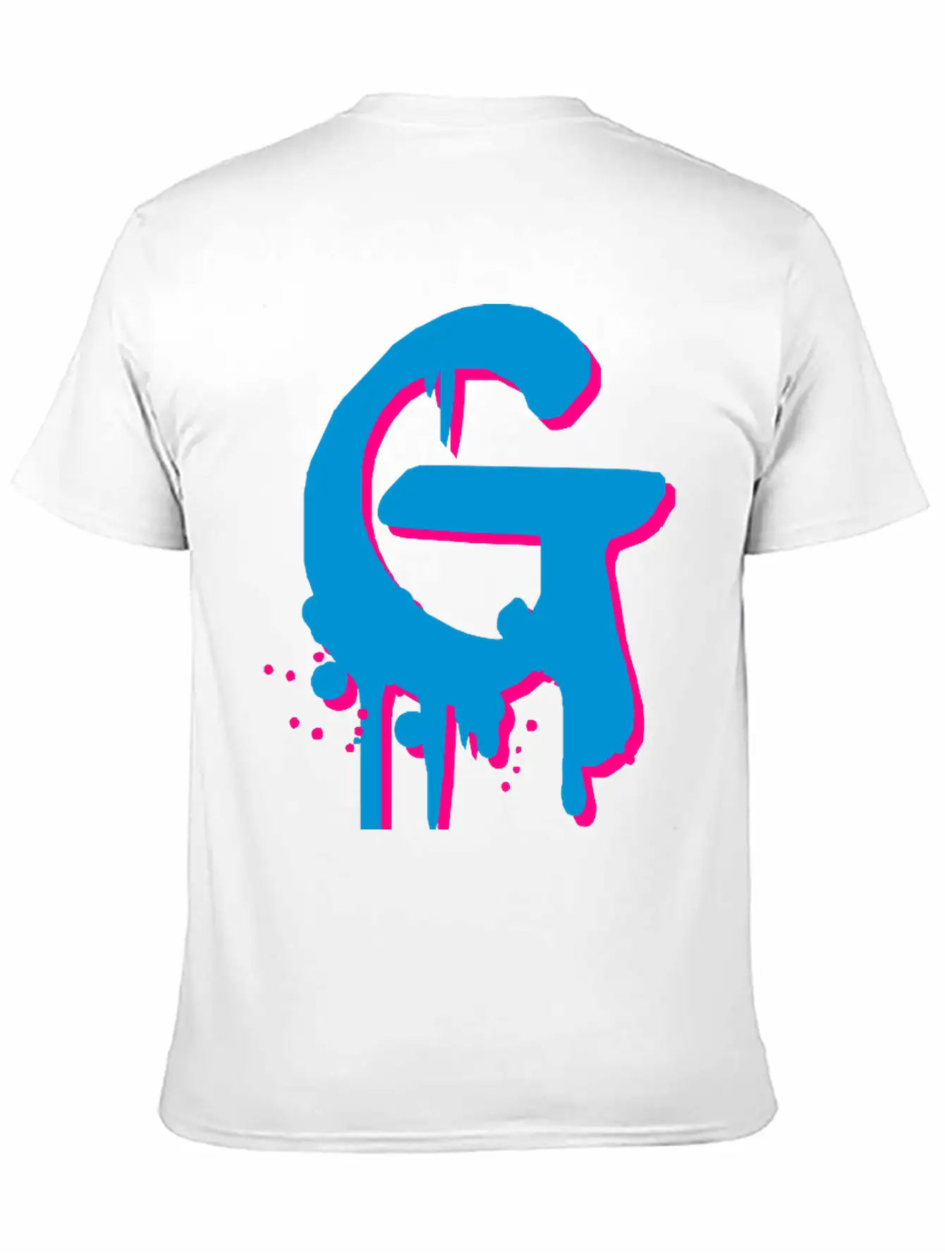 G Graffiti Drops Farbklex Spray Stylish Everyday T-Shirt – Unisex Basic Cotton Tee