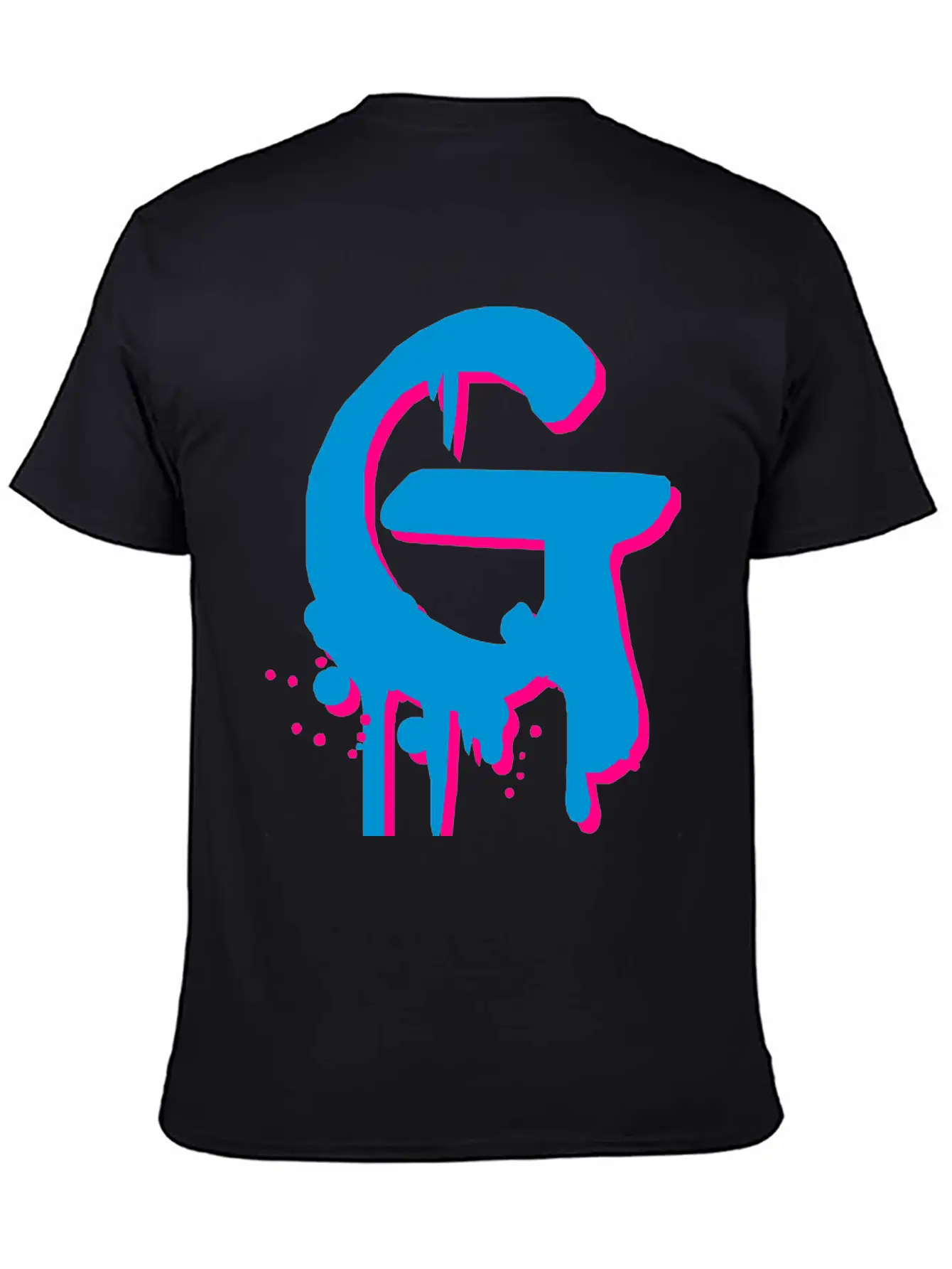 G Graffiti Drops Farbklex Spray Stylish Everyday T-Shirt – Unisex Basic Cotton Tee