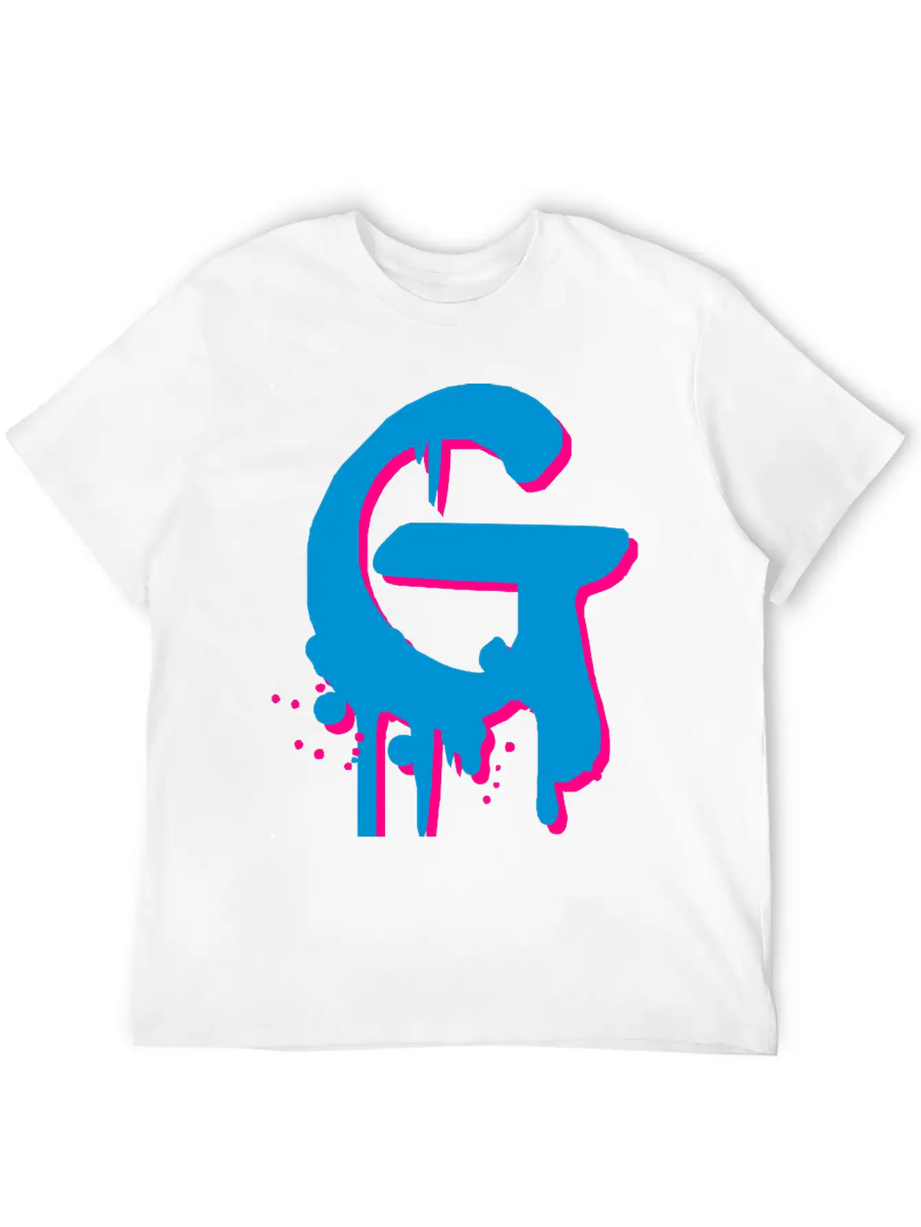 G Graffiti Drops Farbklex Spray Stylish Everyday T-Shirt – Unisex Basic Cotton Tee