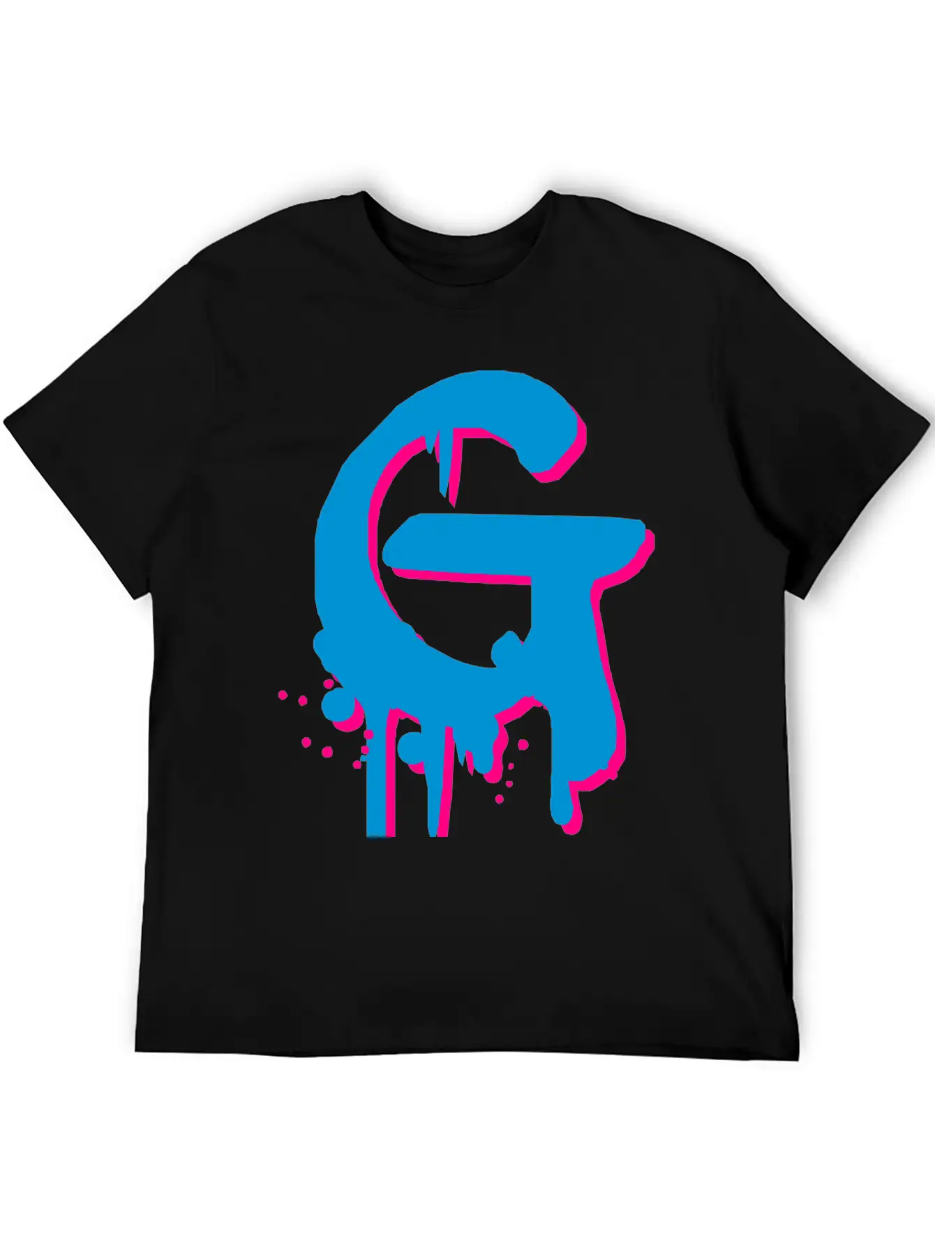 G Graffiti Drops Farbklex Spray Stylish Everyday T-Shirt – Unisex Basic Cotton Tee