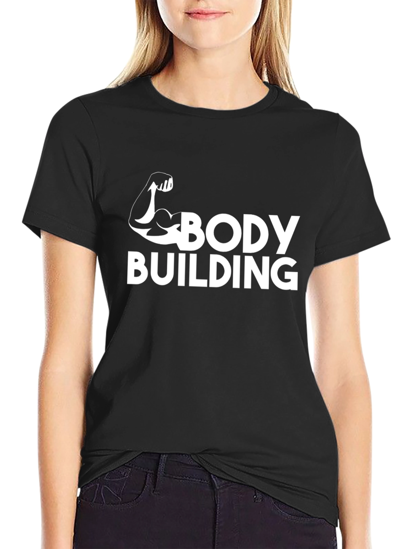 Bodybuilding Graphic Tee - Black Gym Shirt