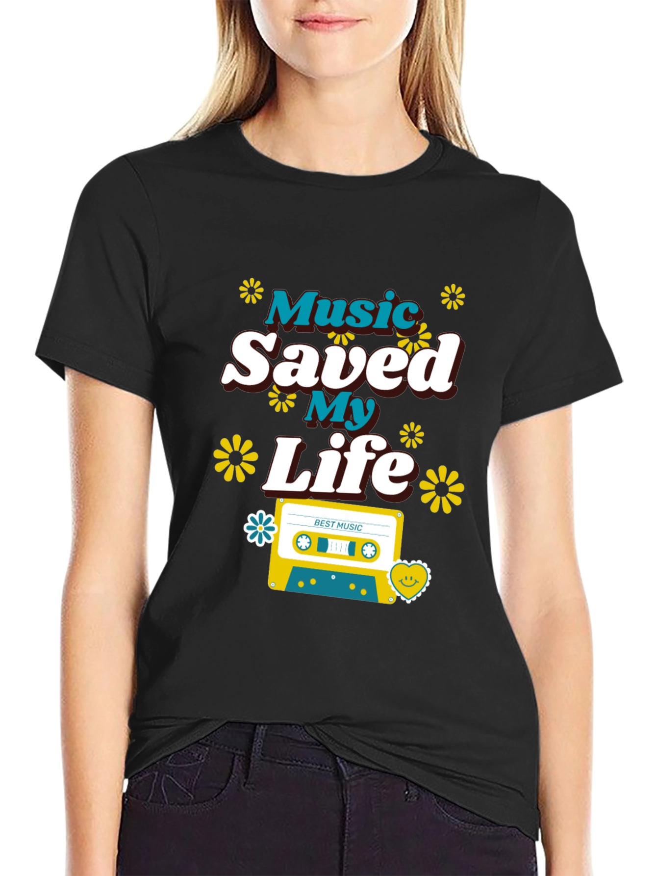 Music Saved My Life Retro Graphic Tee