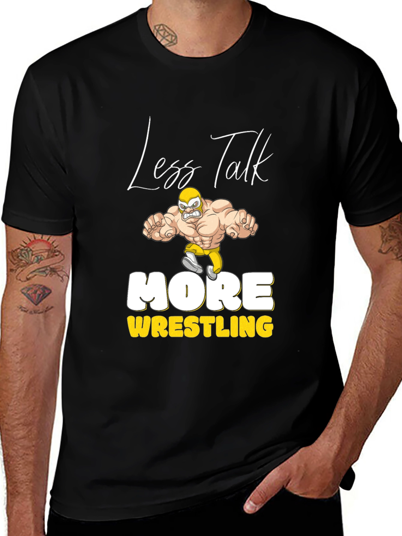 Less Talk More Wrestling Graphic Tee