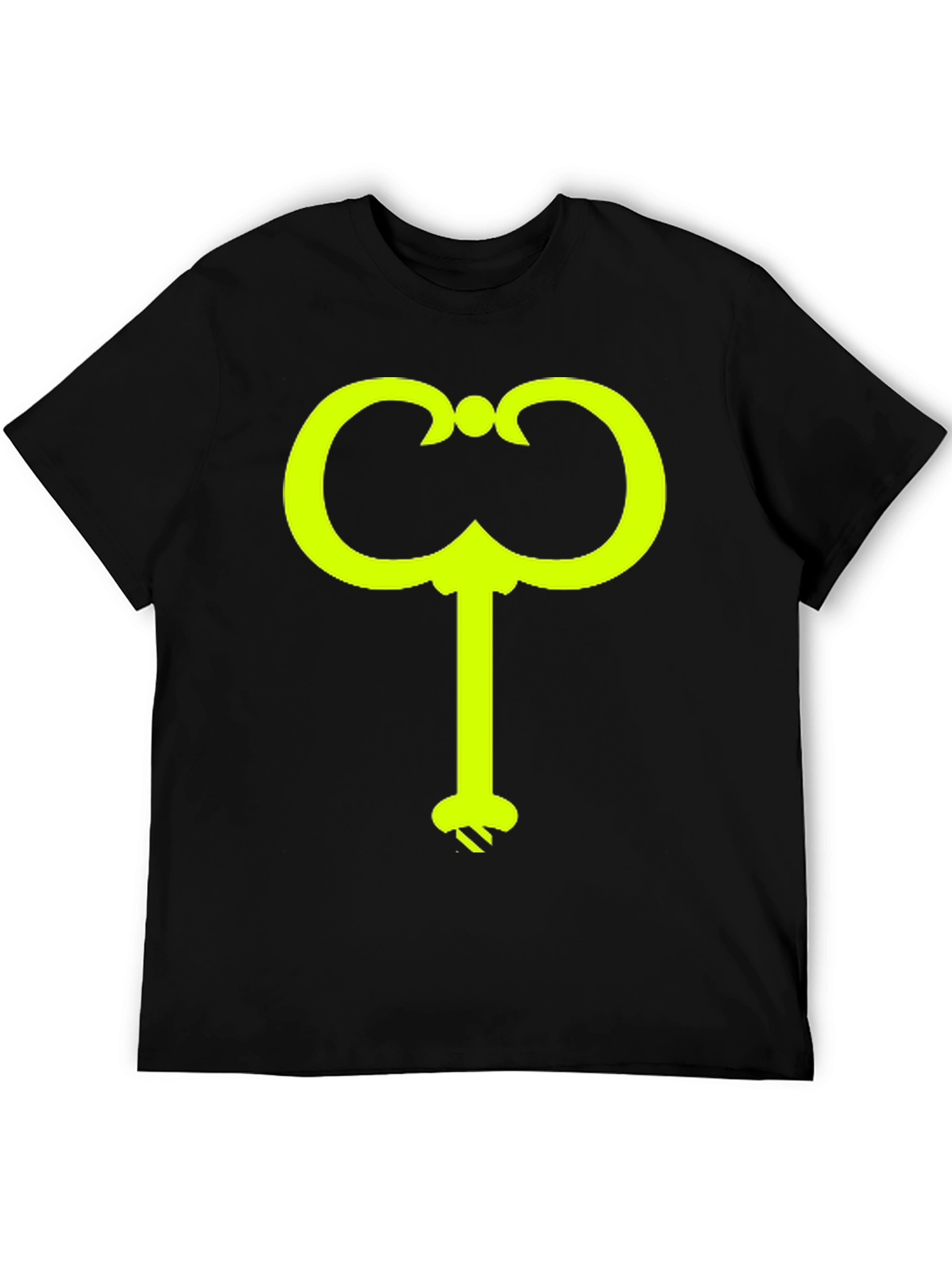 Black T-Shirt with Yellow Catalan Key Design