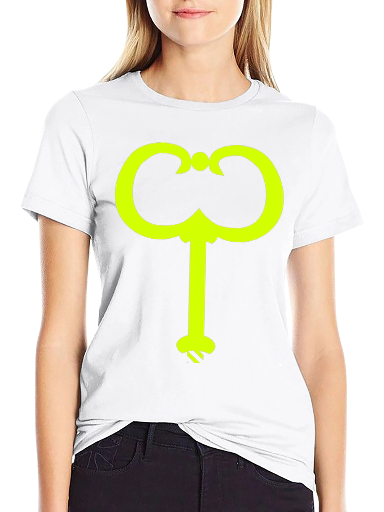 Black T-Shirt with Yellow Catalan Key Design