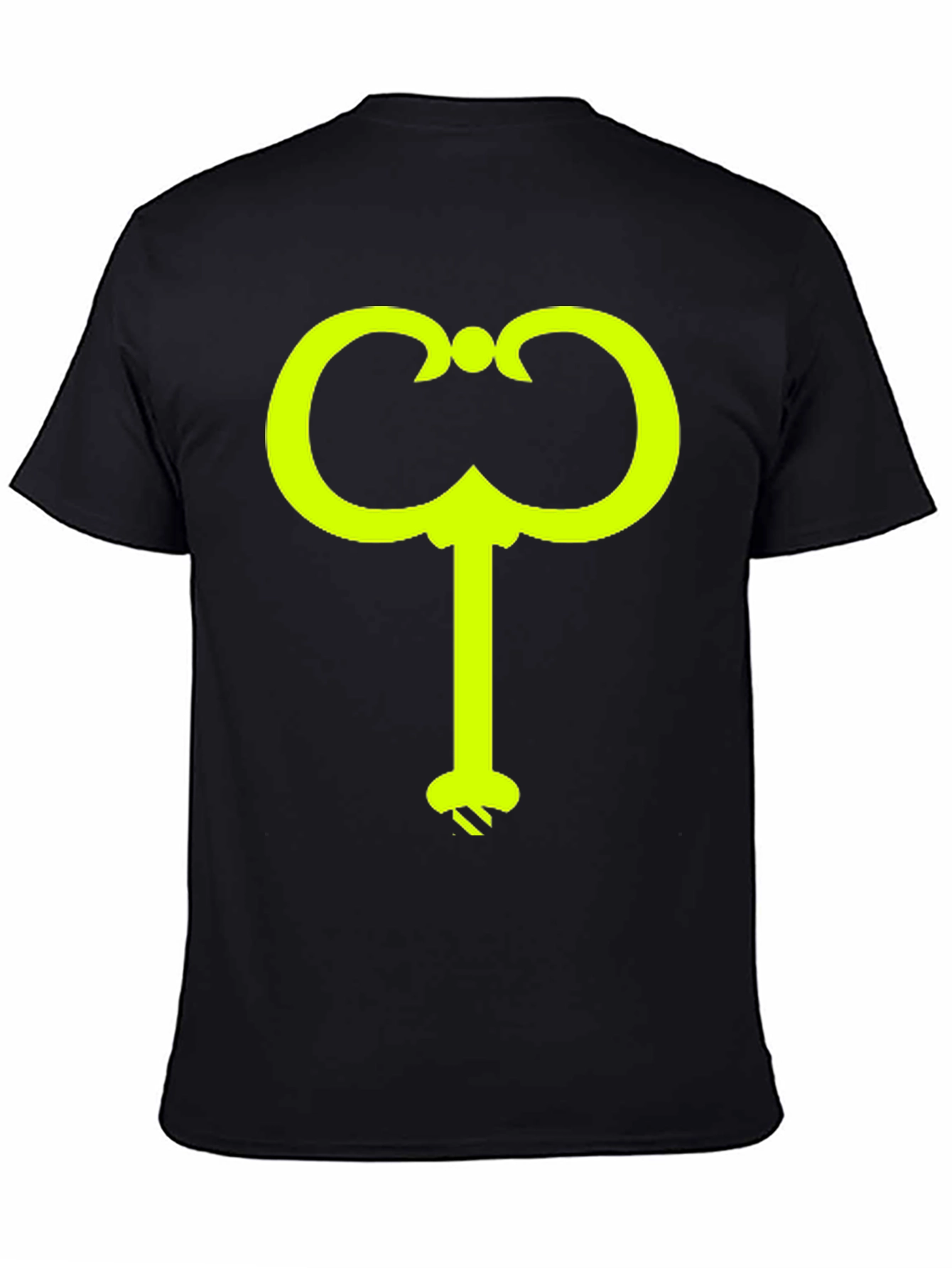 Black T-Shirt with Yellow Catalan Key Design
