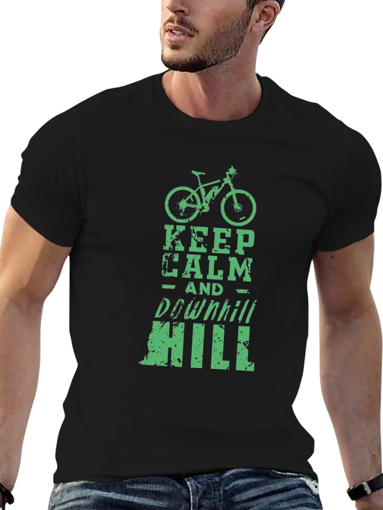 Keep Calm Downhill Mountain Bike T-Shirt