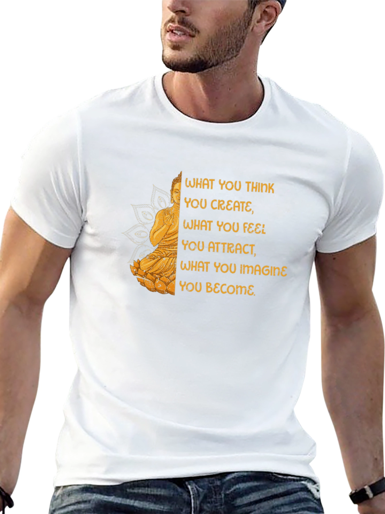 Buddha Graphic Tee - Think Create Imagine