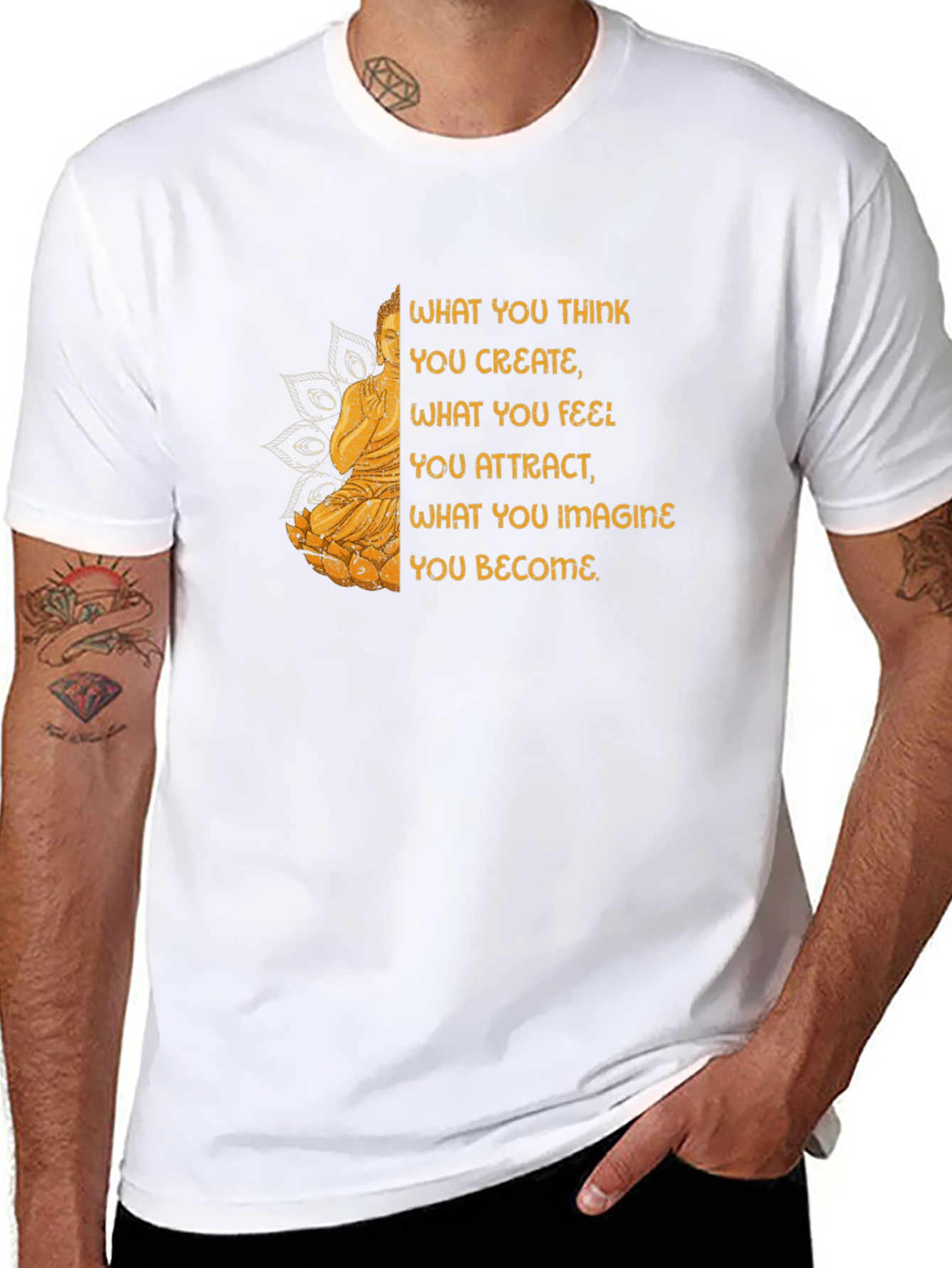 Buddha Graphic Tee - Think Create Imagine
