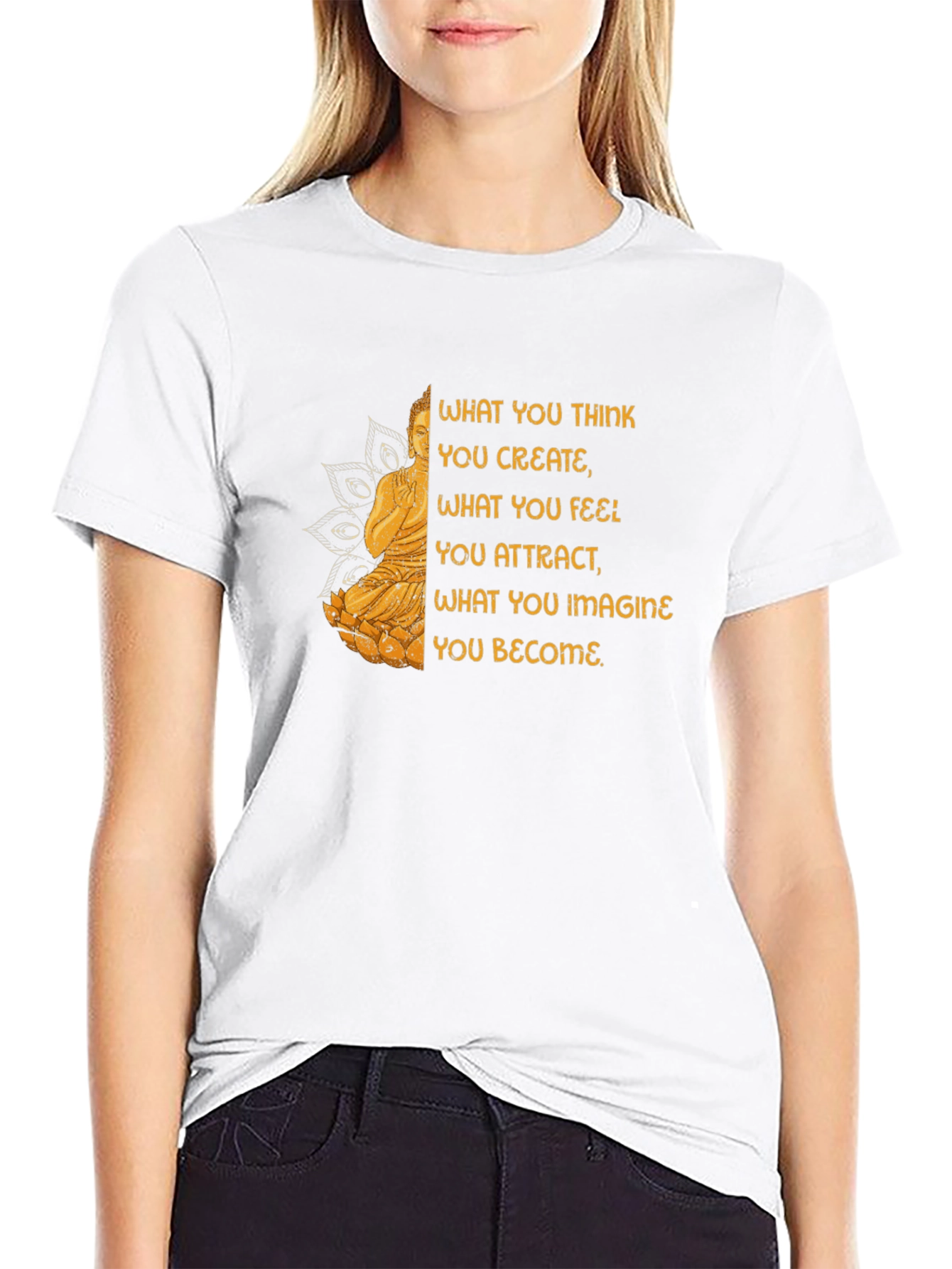 Buddha Graphic Tee - Think Create Imagine