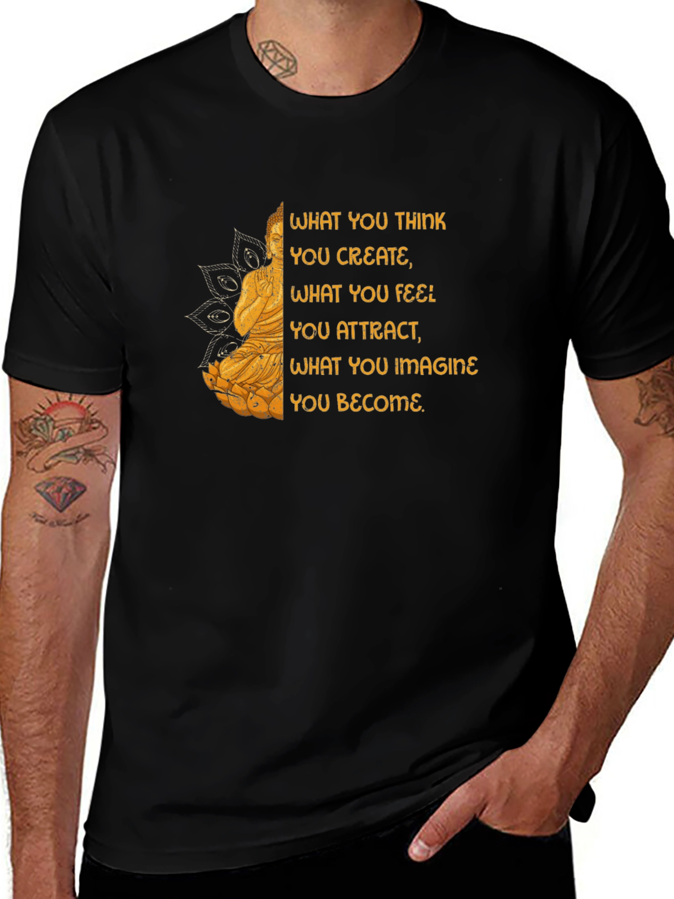 Buddha Graphic Tee - Think Create Imagine