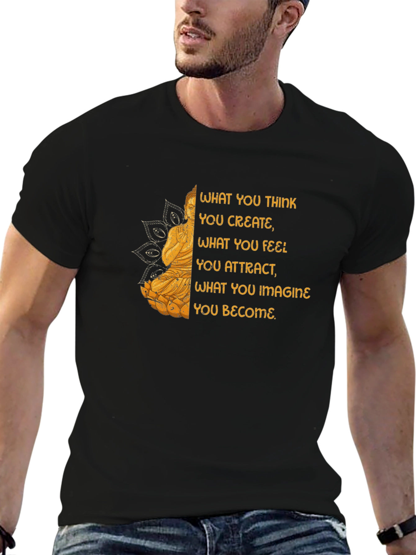 Buddha Graphic Tee - Think Create Imagine