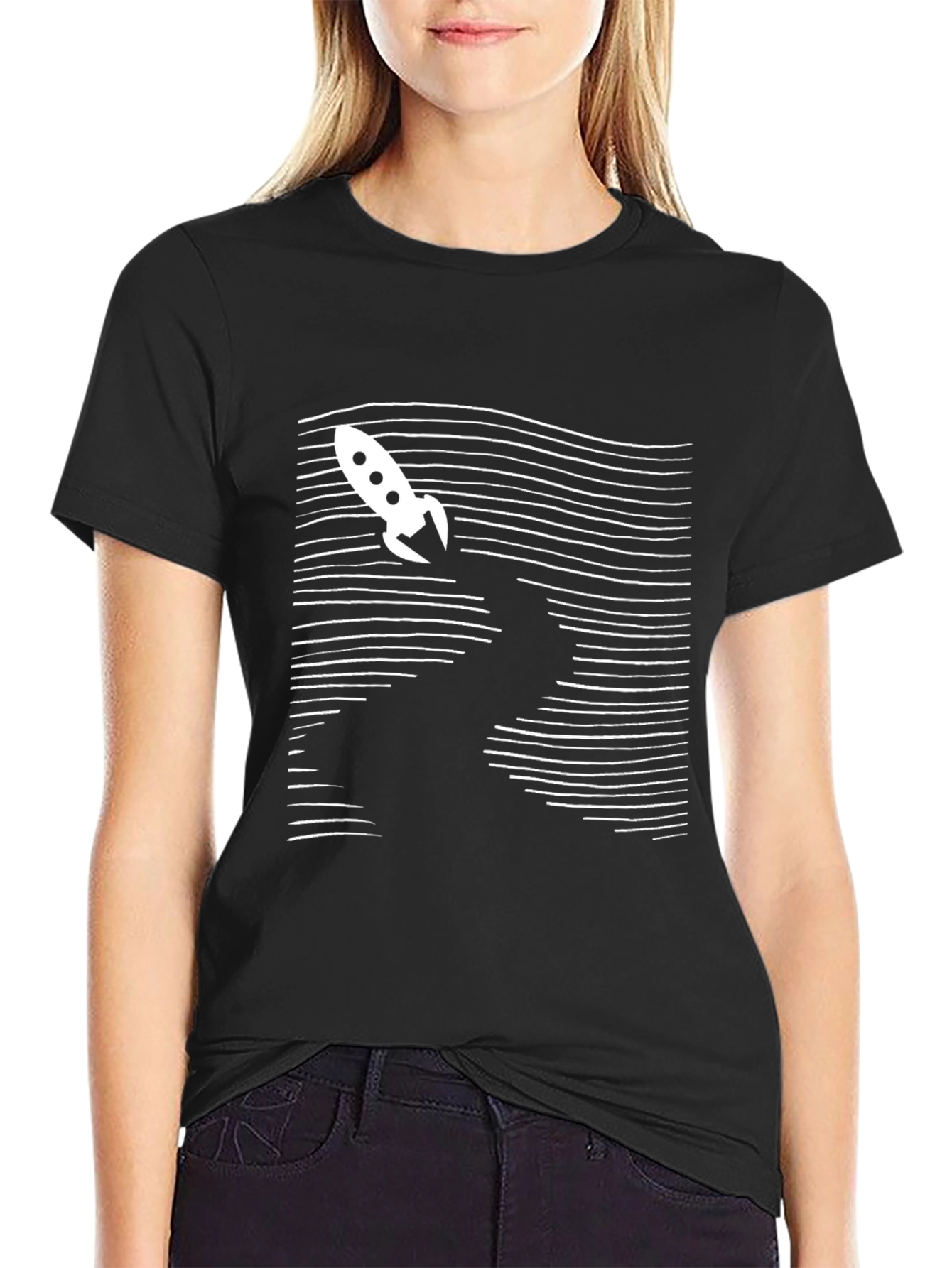 Rocket Launch Graphic Tee - Black