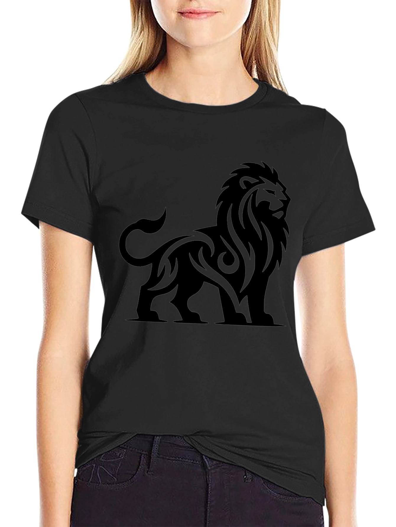 Lion Graphic Tee - Classic Black T-Shirt