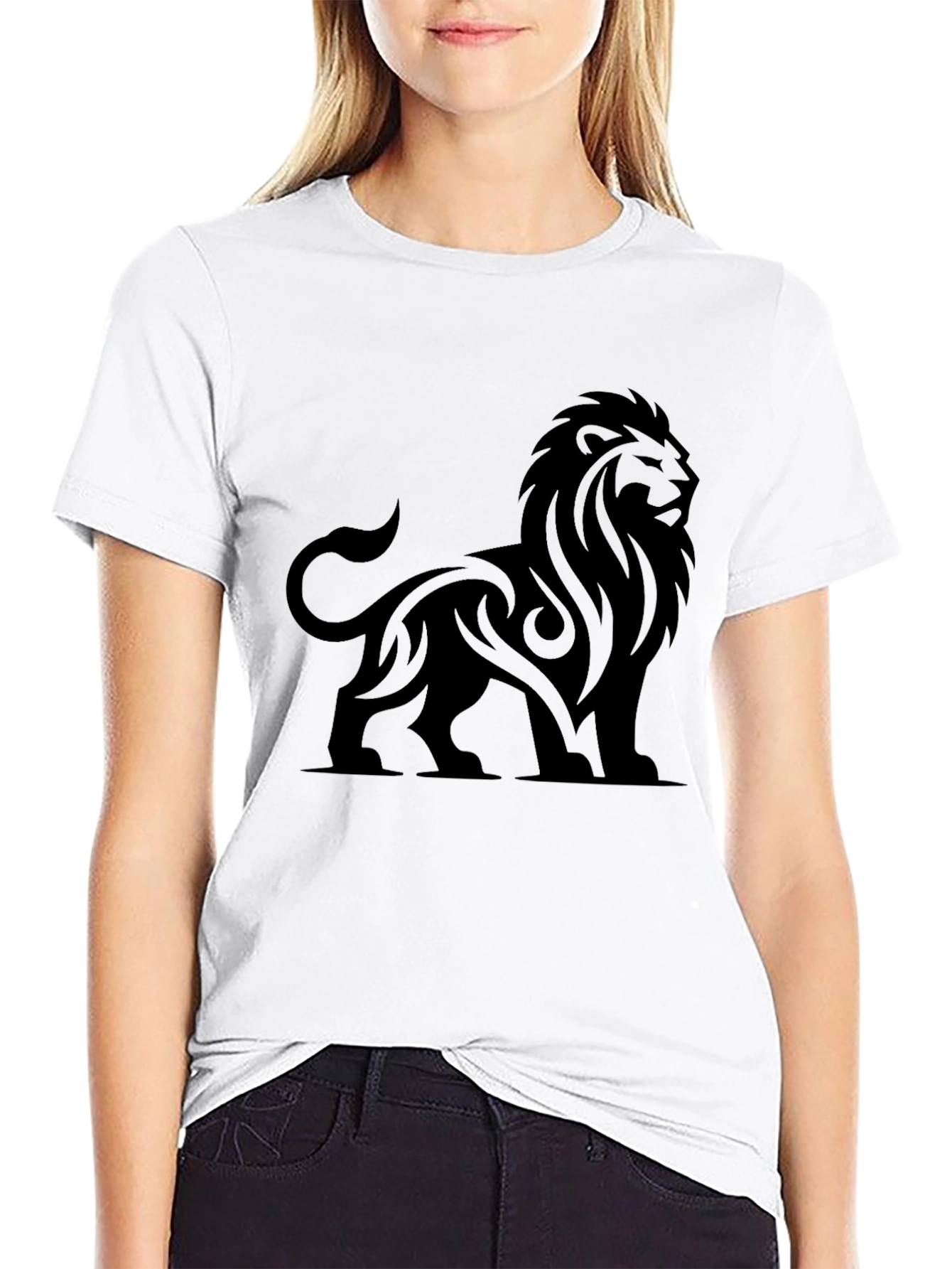 Lion Graphic Tee - Classic Black T-Shirt