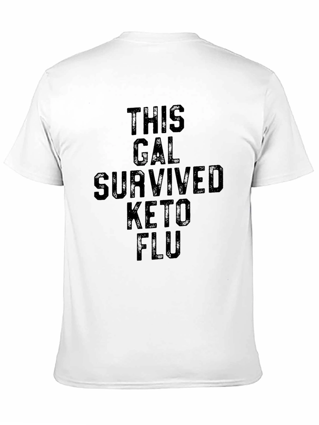 Keto Flu Survivor Black Graphic T-Shirt