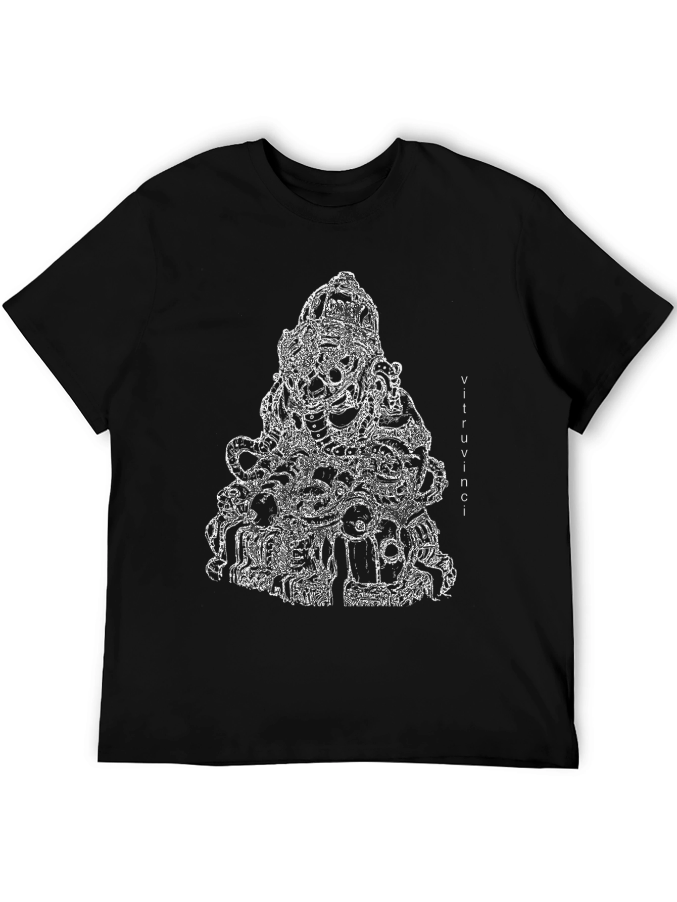 Abstract Ganesha Black T-Shirt