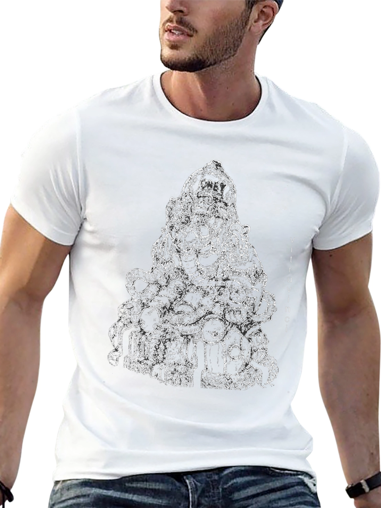 Abstract Ganesha Black T-Shirt