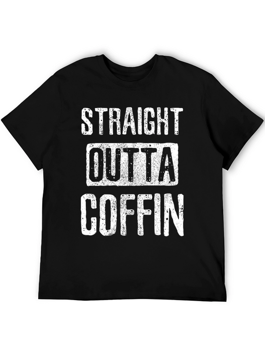 Straight Outta Coffin Graphic T-Shirt - Humor Tee