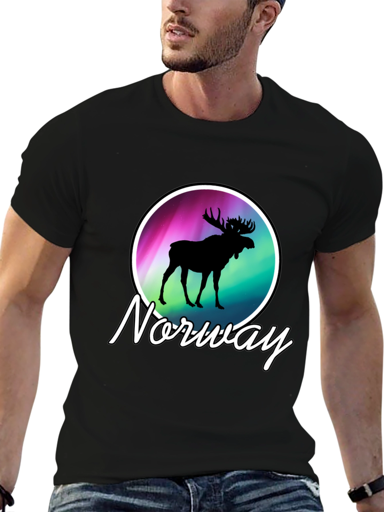 Norway Moose Graphic T-Shirt