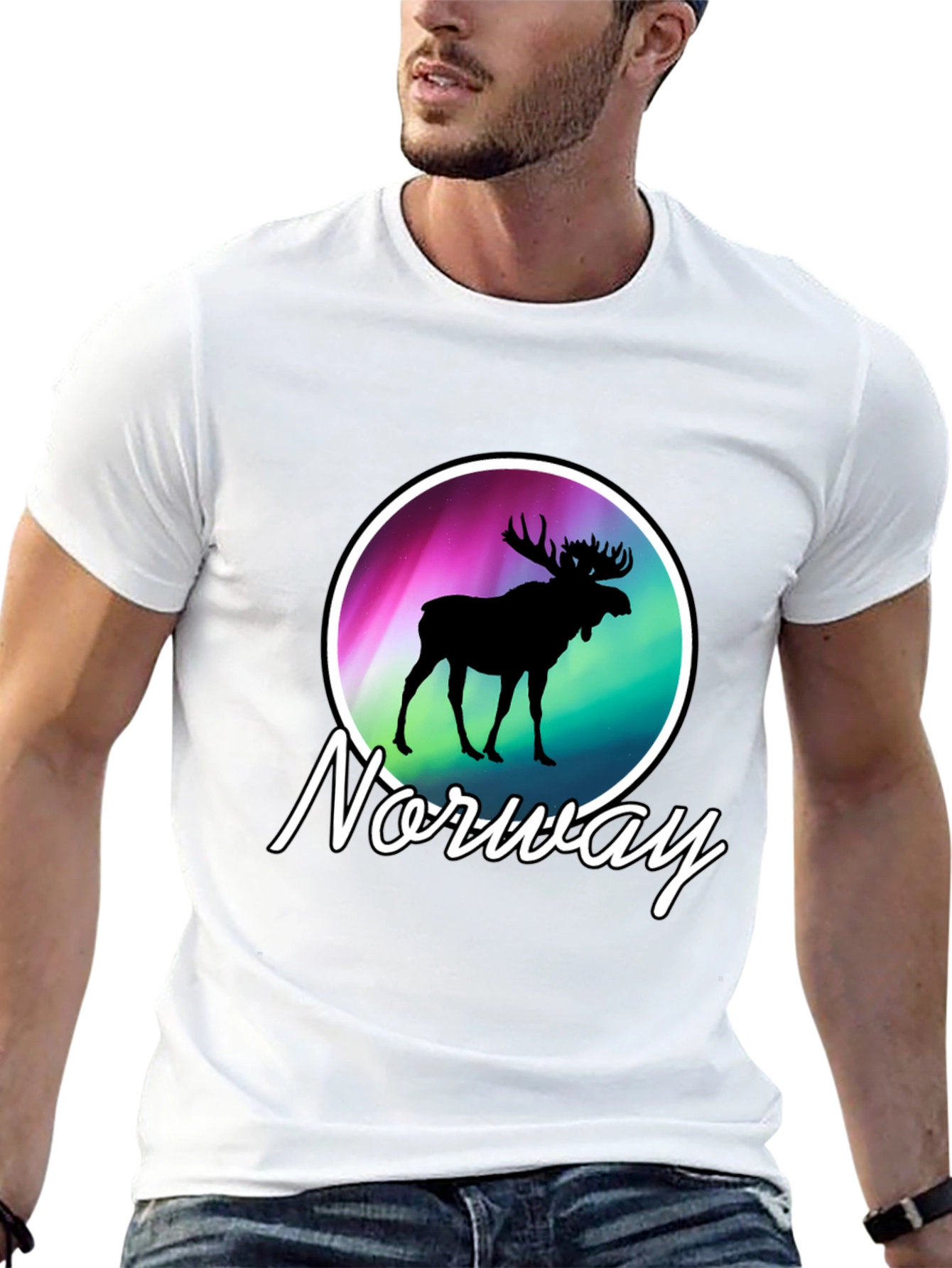 Norway Moose Graphic T-Shirt
