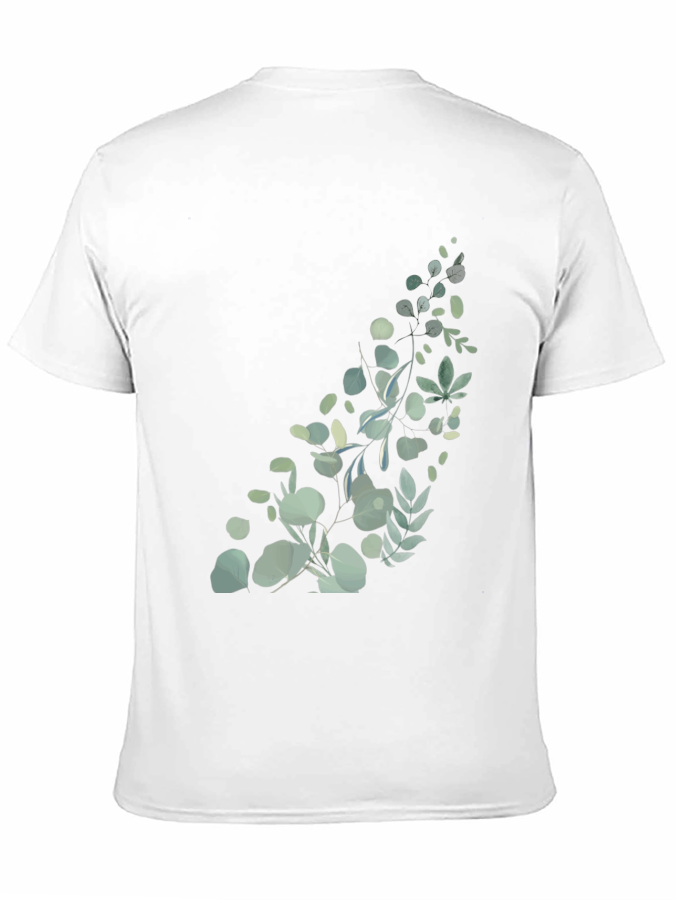 Botanical Print Black T-Shirt