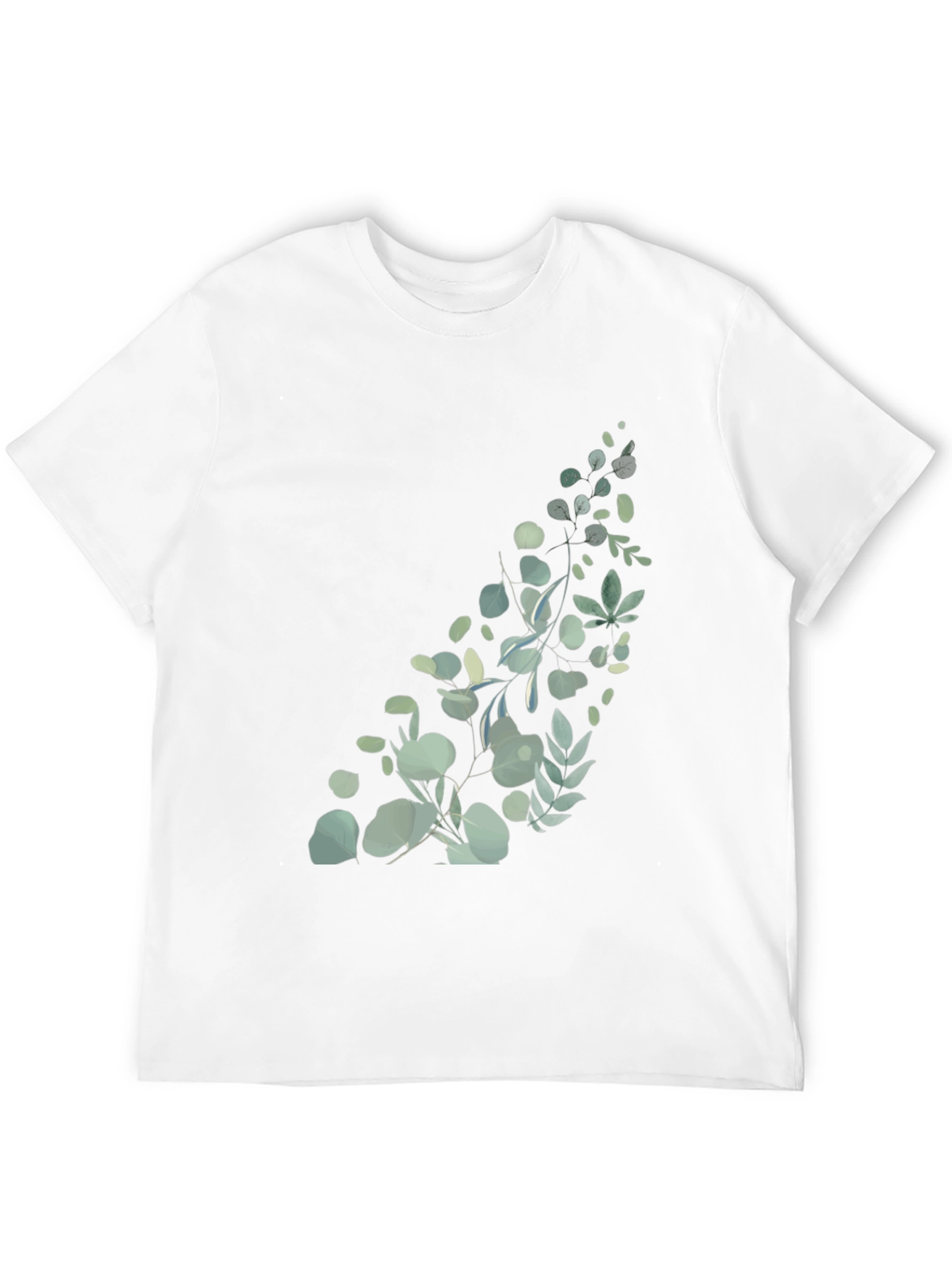 Botanical Print Black T-Shirt