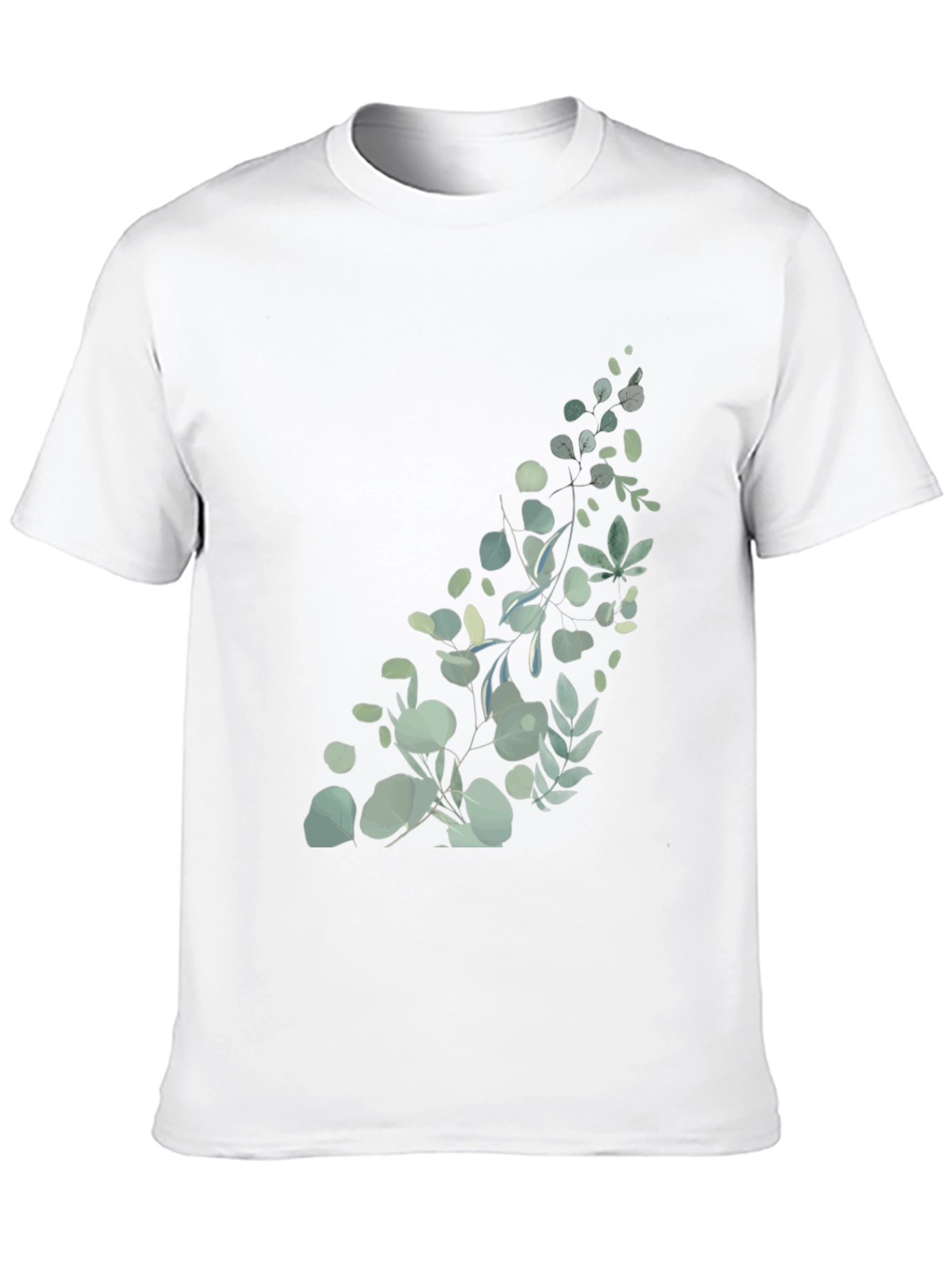 Botanical Print Black T-Shirt