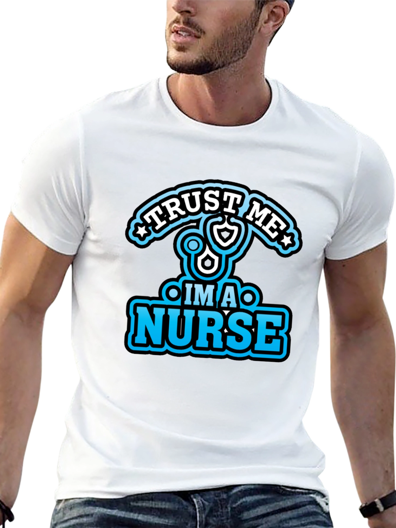 Trust Me Im a Nurse Black Graphic Tee