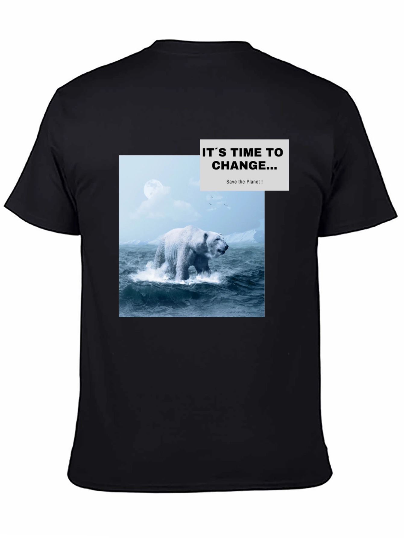Eco-Conscious Polar Bear Graphic T-Shirt